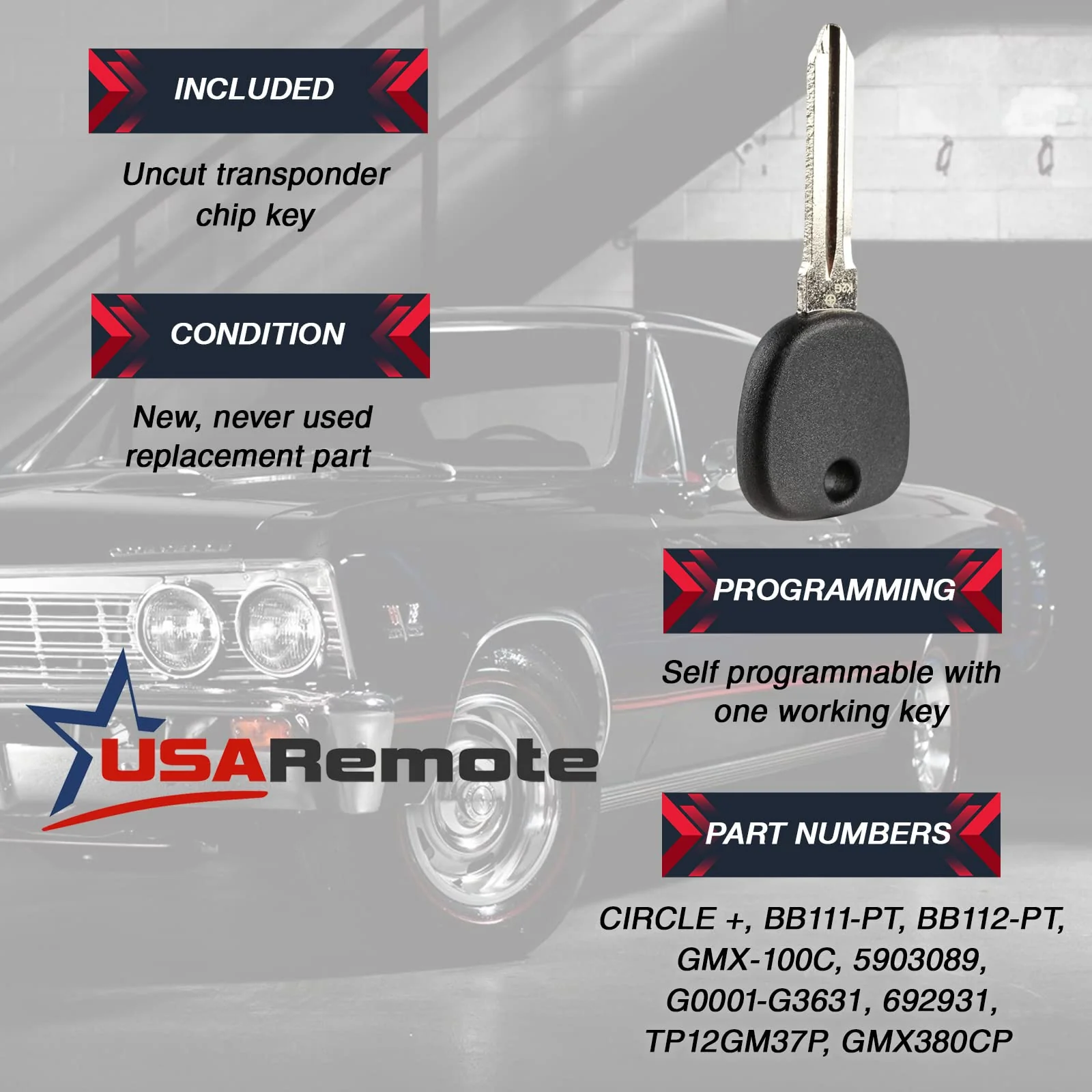 Ignition Key + Key Fob Keyless Entry Remote fits 2007-2014 Chevy Tahoe Suburban / 2007-2014 Cadillac Escalade / 2007-2014 GMC Yukon (fits Part # 15913427, 20869057, 22756462) g-427 46-key - Image 6
