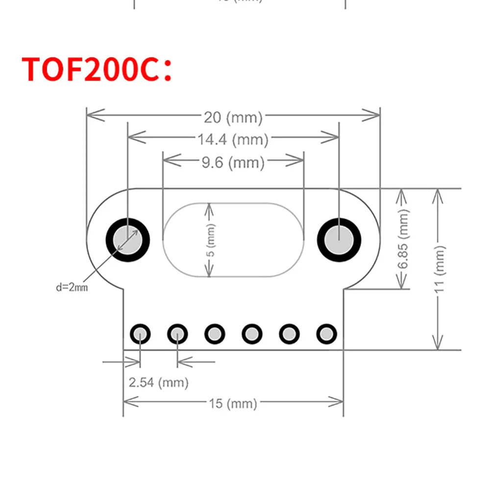 iHaospace TOF200C VL53L0X Time of Flight (ToF) Laser Ranging Sensor Module for Arduino STM32 2M Measuring Distance with Optical Cover Sheet - Image 5