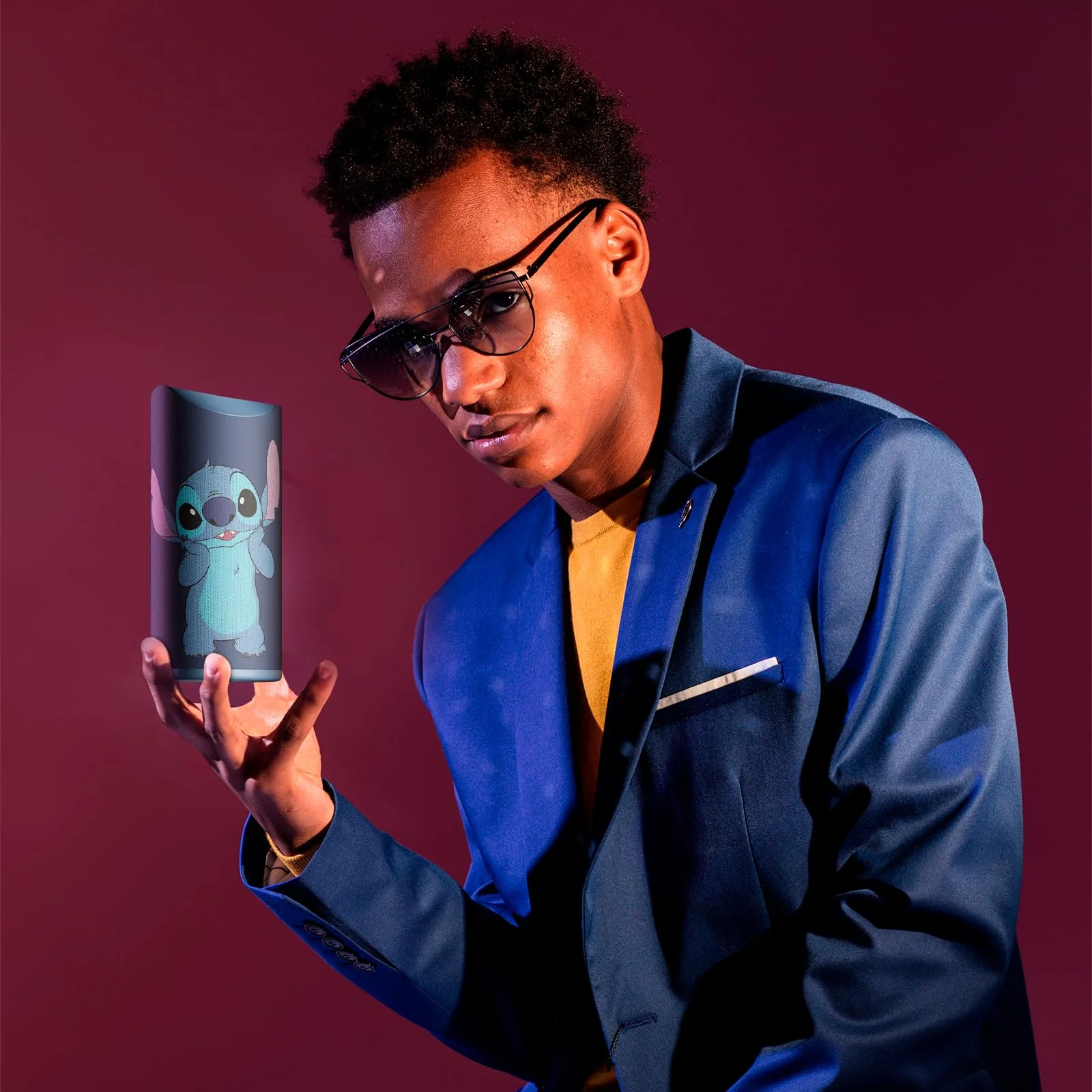 iJoy Disney Lilo and Stitch Wireless Bluetooth Speaker- Splashproof Rechargeable Wireless Speaker with 3 Hours Playtime/SD Slot/FM Radio- Stitch Stuff, Disney Stitch Gifts for Women//Men/All Fans Stitch "Cute" - Image 6