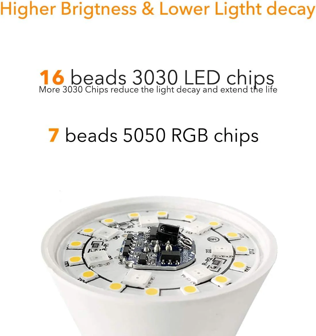 iLC LED Light Bulb Replaces 85W, 1000 Lumen, RGB Light Bulb With Remote Control, Colour Change, Warm White (2700 Kelvin), Edison E27 1 Stück (1er Pack) - Image 6