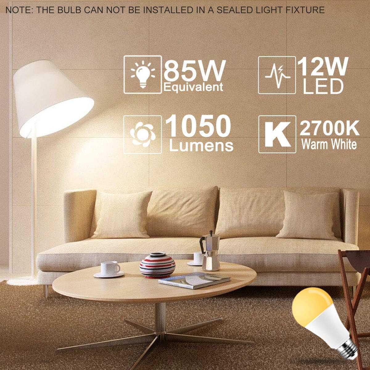 iLC LED Light Bulb Replaces 85W, 1000 Lumen, RGB Light Bulb With Remote Control, Colour Change, Warm White (2700 Kelvin), Edison E27 1 Stück (1er Pack) - Image 8