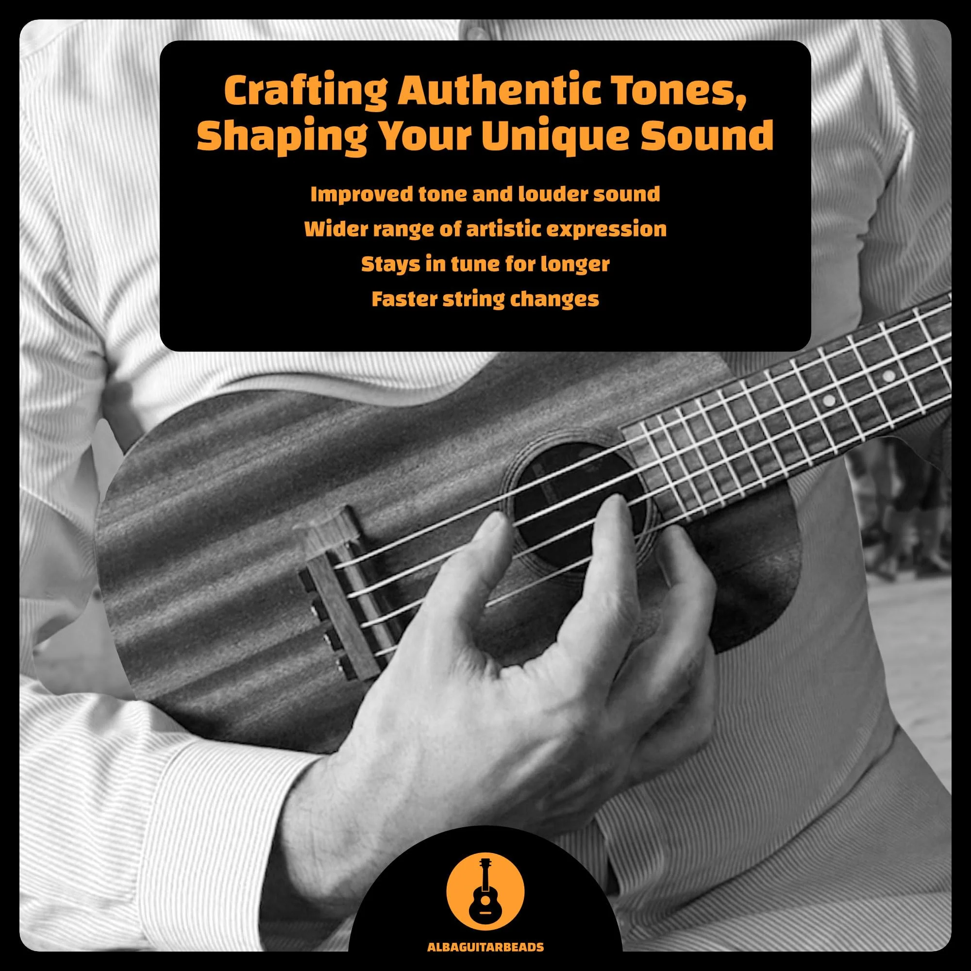 in Black gloss for Ukulele, for Nylon Ukulele Strings - Image 4