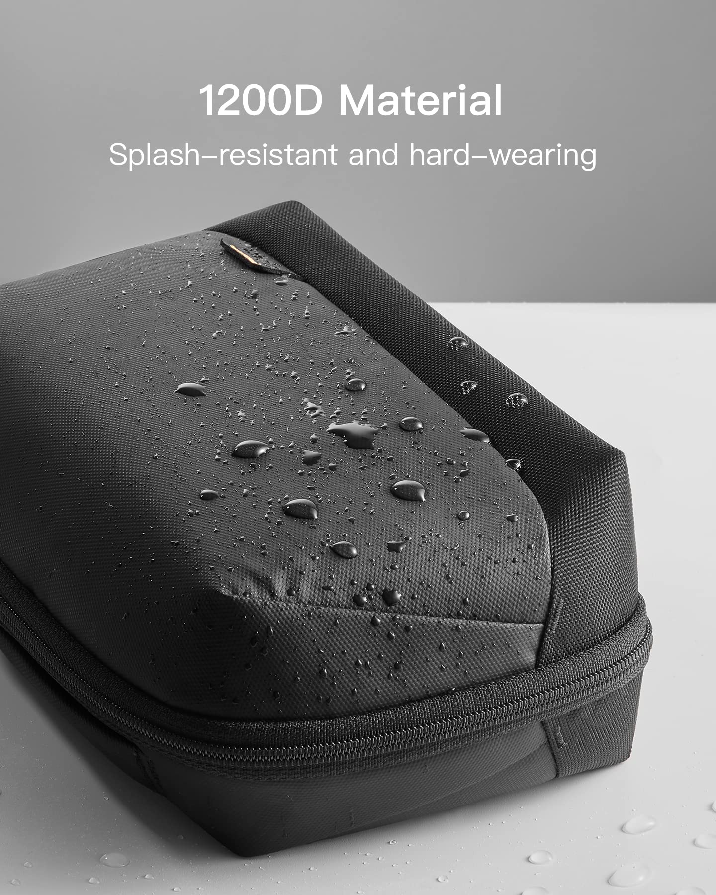 Inateck Electronics Organizer Travel Case, Water-resistant Tech Pouch, Travel Organizer Bag, Electronic Accessories Carry Case, Tech Organizer for Cable, Cord, Charger, Phone, Travel Friendly, Large Black - Image 6