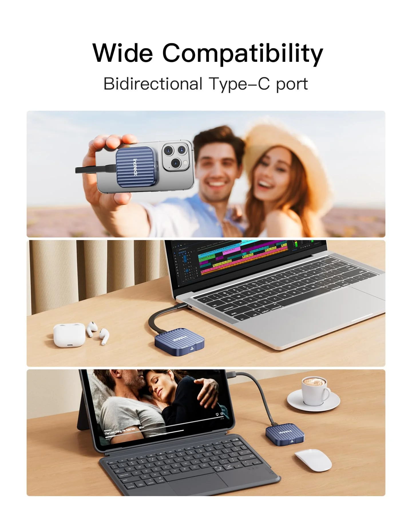 Inateck Magnetic M.2 SSD Enclosure, Type-C USB 3.2 Gen 2 10Gbps SSD Enclosure, Tool-Free, Compatible with 2230 NGFF&NVME PCIe M.2 M-KEY/B&M-Key, Supports Windows/Linux/Android/MacOS, FE2032 - Image 8