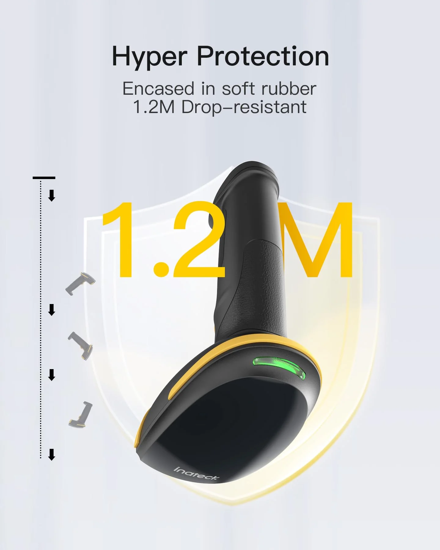 Inateck Wireless Barcode Scanner, Bluetooth Bar Code Scanner, 1D USB Barcode Reader Handheld, 2000mAh Battery 1 Charge 3 Months, Scanner Barcode with APP and SDK - Image 4