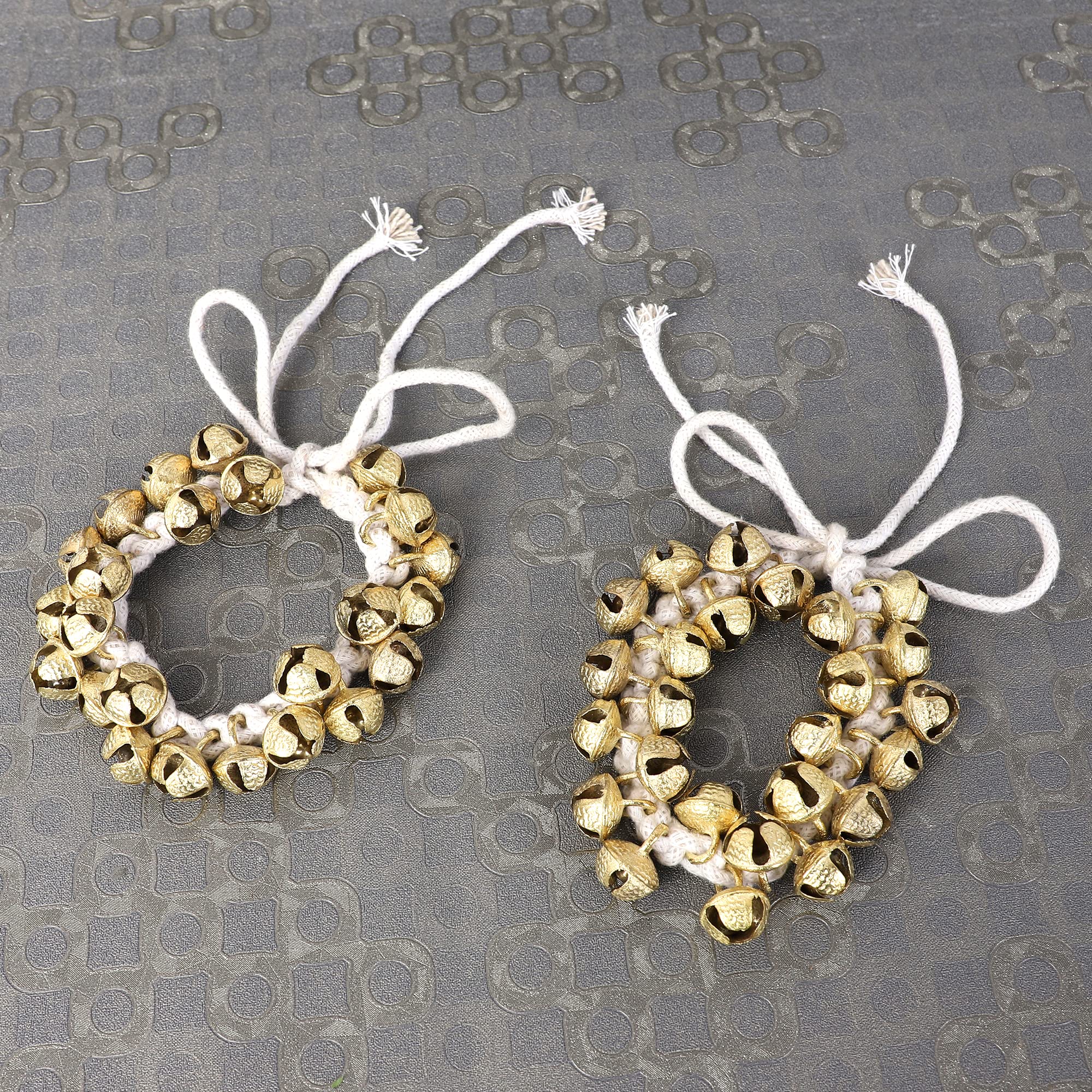 Indian Classical Kathak Ghungroo Pair 16 No. Big Bells Tied with Cotton Cord For Anklet Musical Instrument From India Dance Accessories (25-25) 25-25 - Image 3