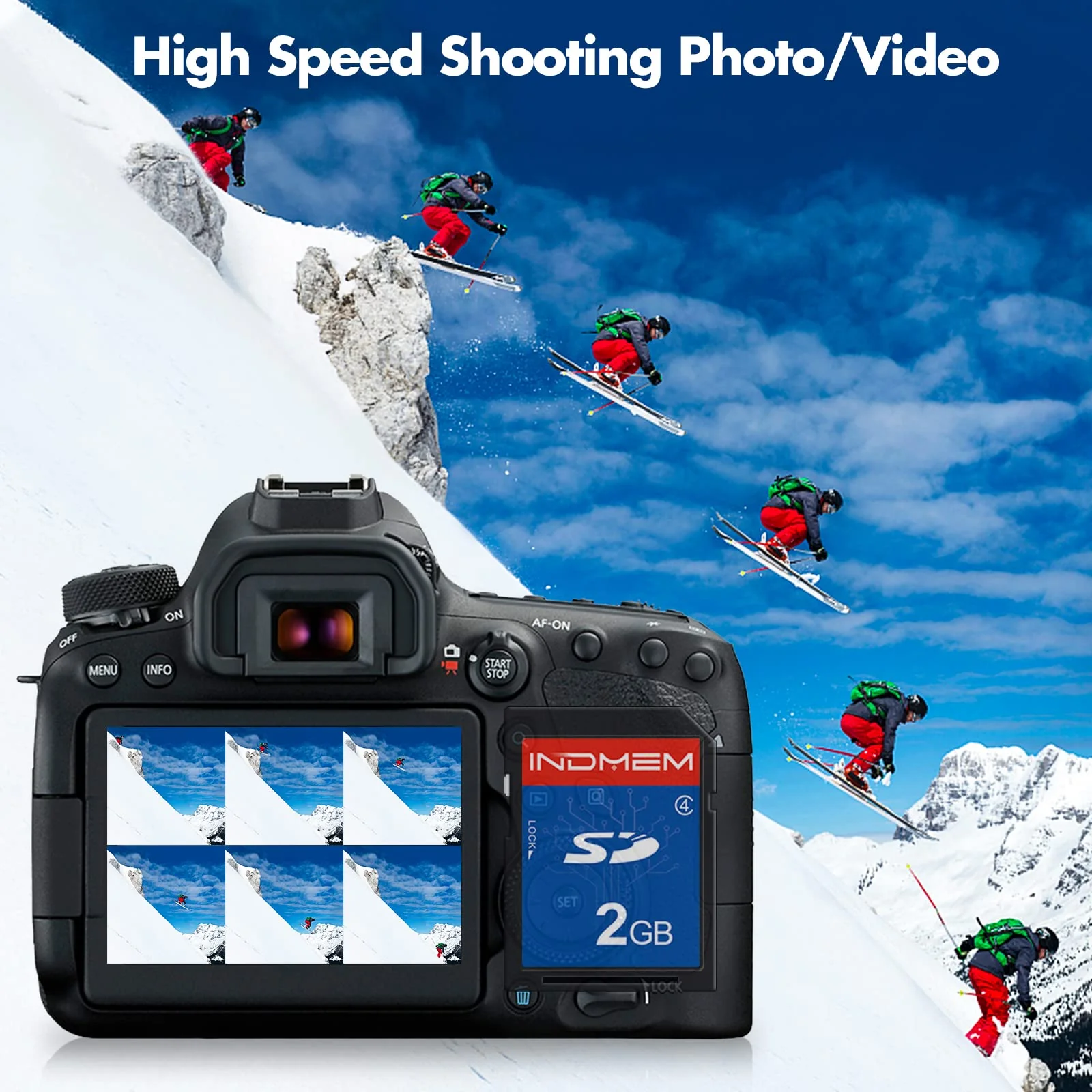 INDMEM 2 Pack SD Card 2GB Class 4 Flash Memory Card 2G SLC Stanard Secure Digital Cards (2PC) 2PC - Image 3