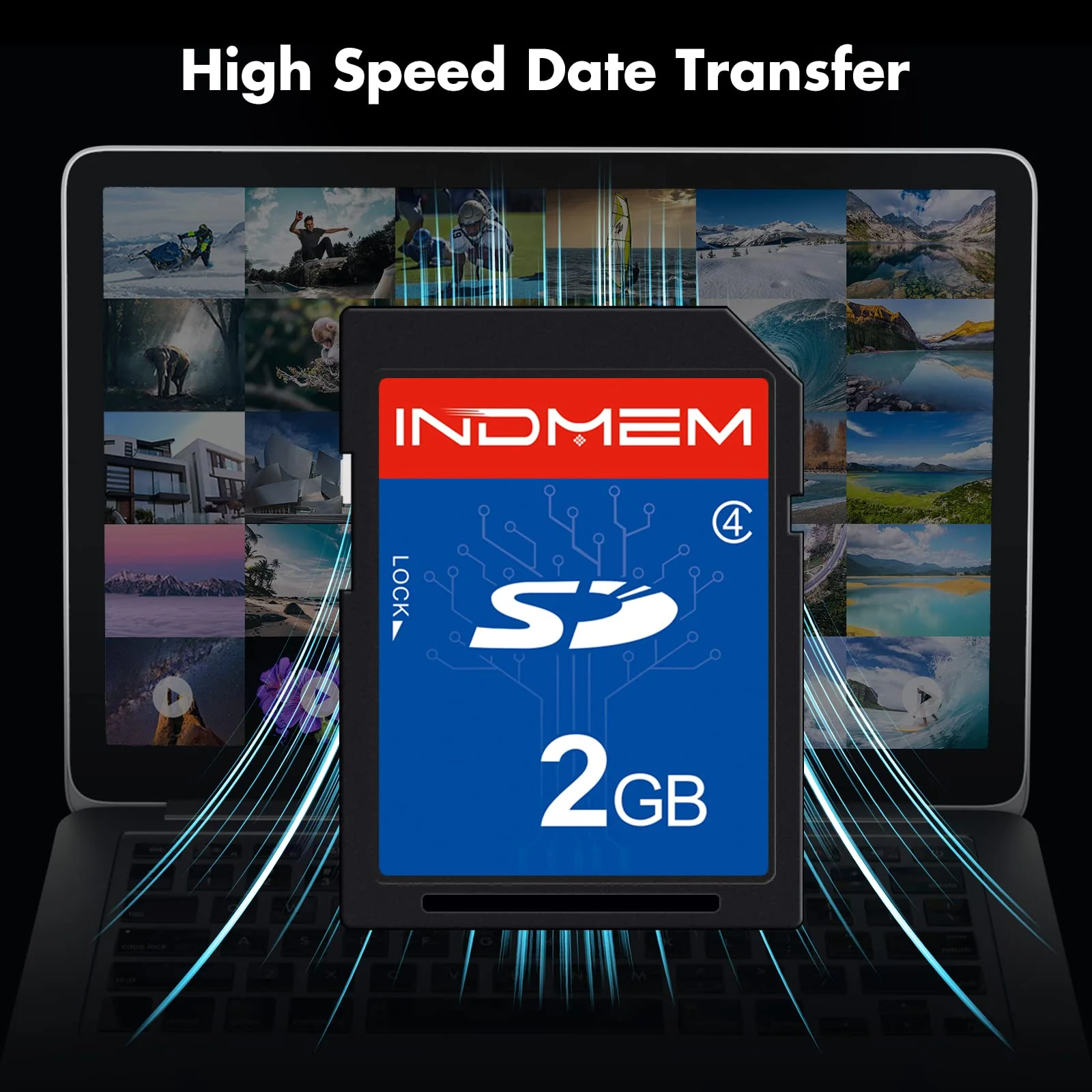 INDMEM 2 Pack SD Card 2GB Class 4 Flash Memory Card 2G SLC Stanard Secure Digital Cards (2PC) 2PC - Image 4