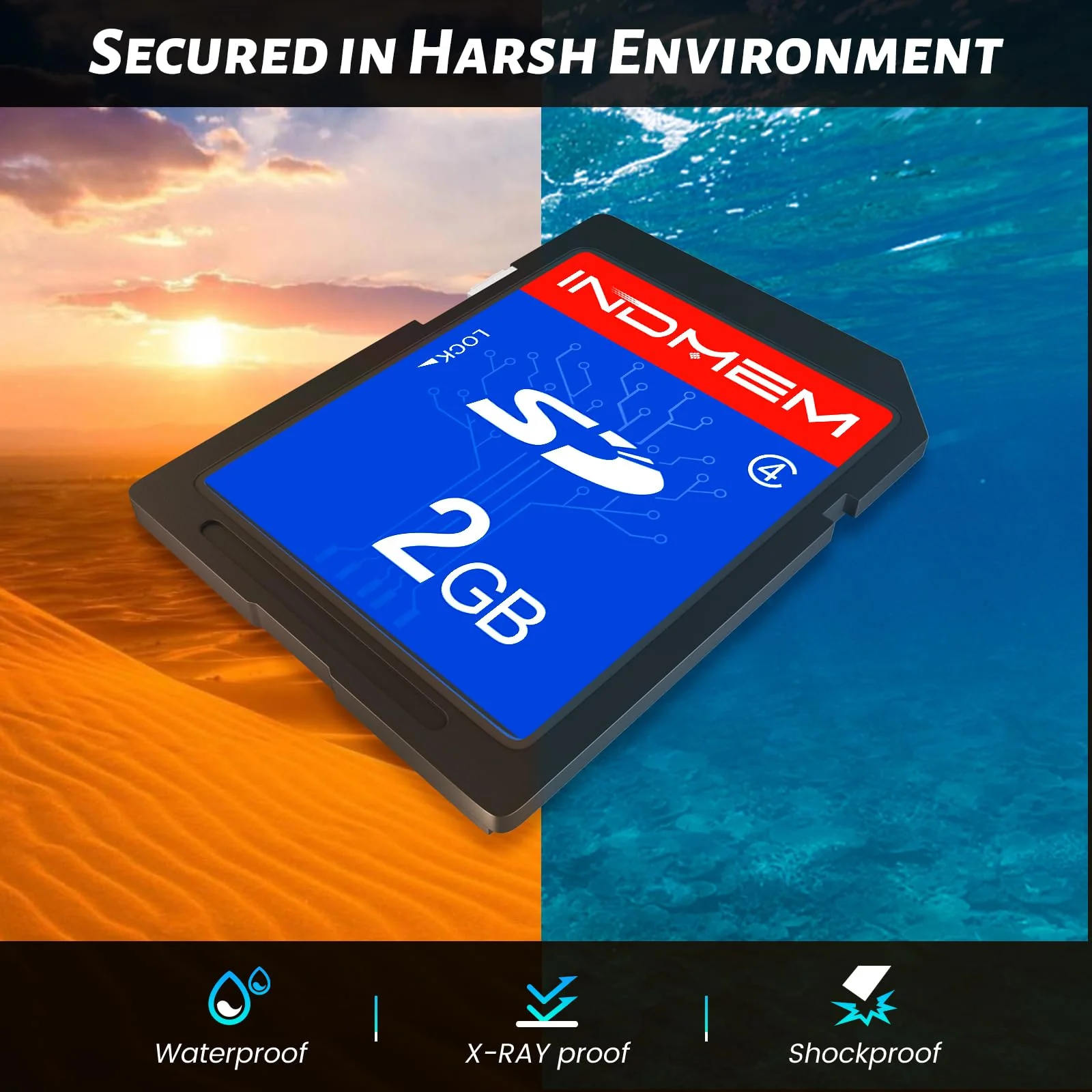 INDMEM 2GB SD Card, 8 Packs Class 4 2GB Flash Memory Card MLC Standard Secure Digital Cards Camera Card 2GB(8pcs) - Image 5