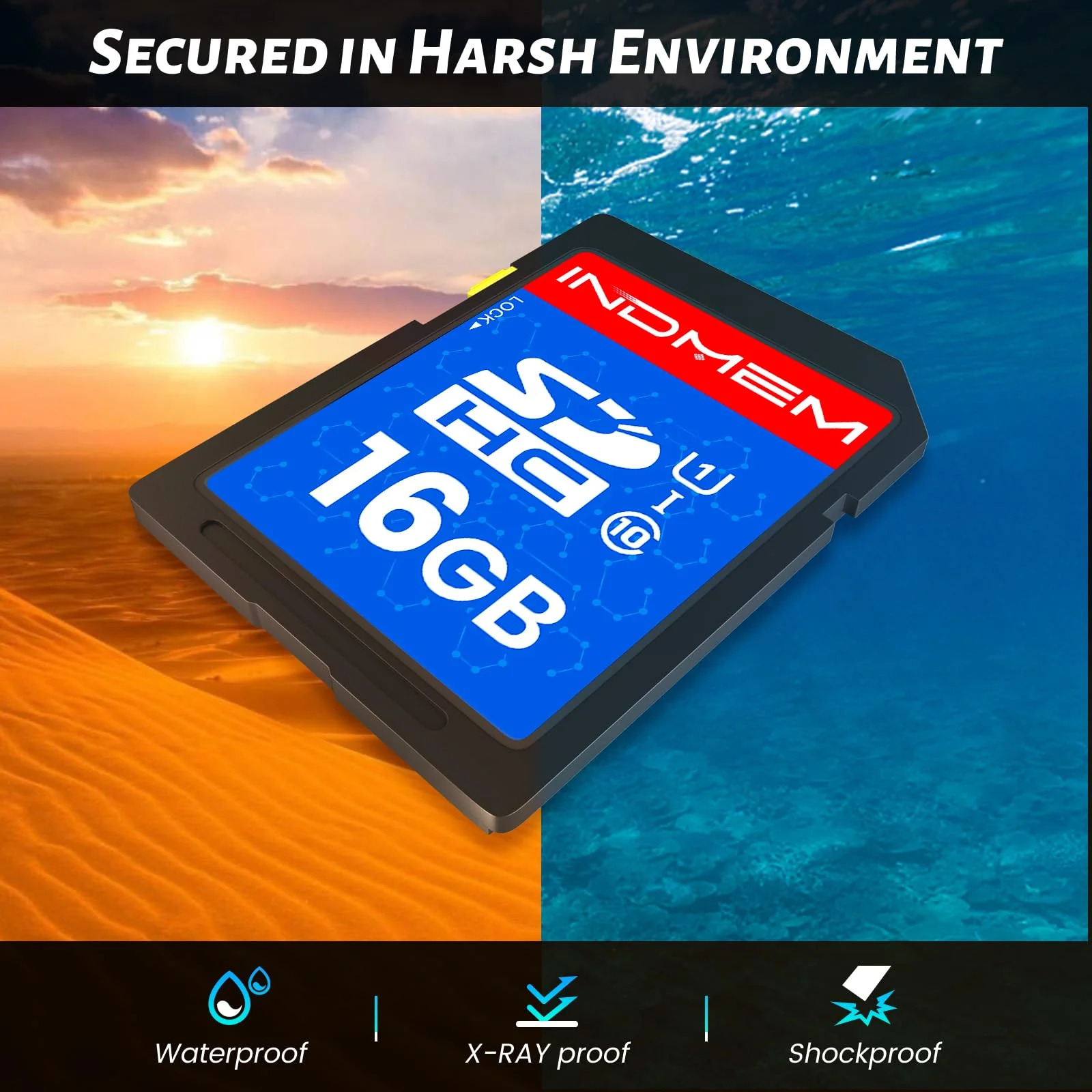 INDMEM SD Card 16GB, 8 Packs Class 10 16GB Flash Memory Card MLC Standard Secure Digital Cards Camera Card 16GB(8pcs) - Image 4