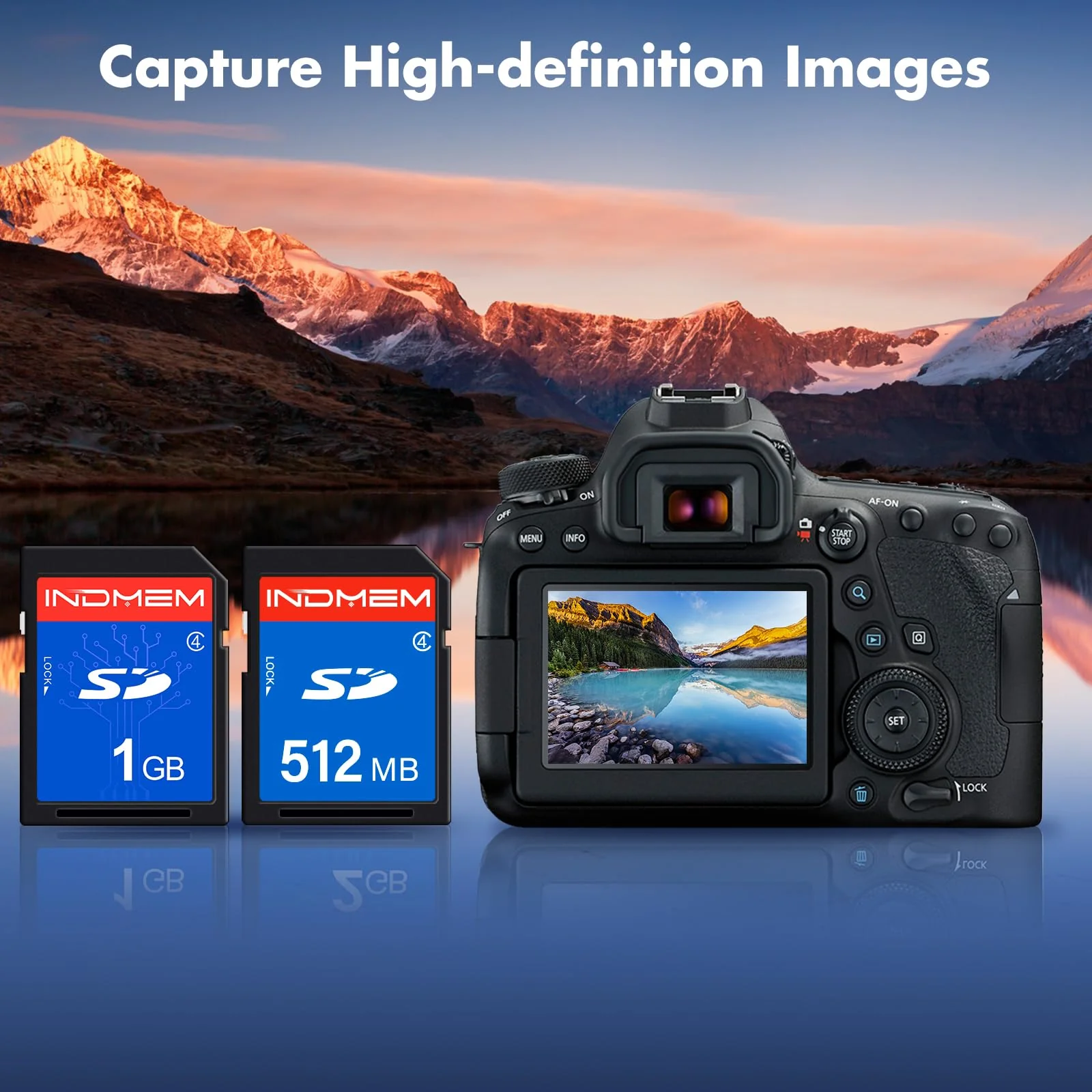 INDMEM SD Card 512MB+1GB,Class 4 Flash Memory Card 1GB MLC Standard Secure Digital Cards Camera Cards - Image 7
