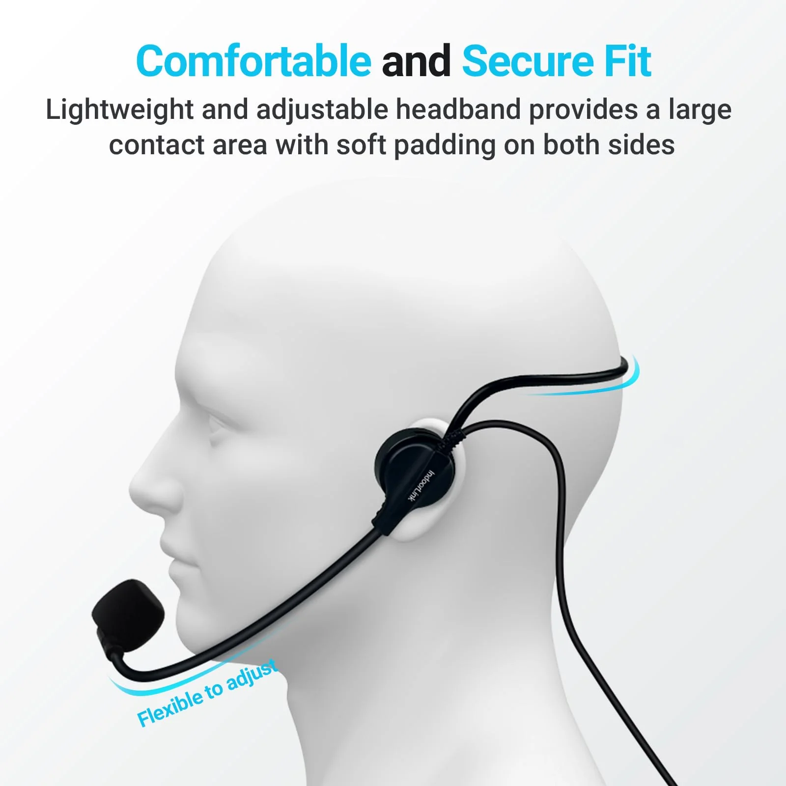 IndoorLink Over Ear Headworn Microphone for Churches, Factory/Museum Visit, Exhibition, Court. - Image 4