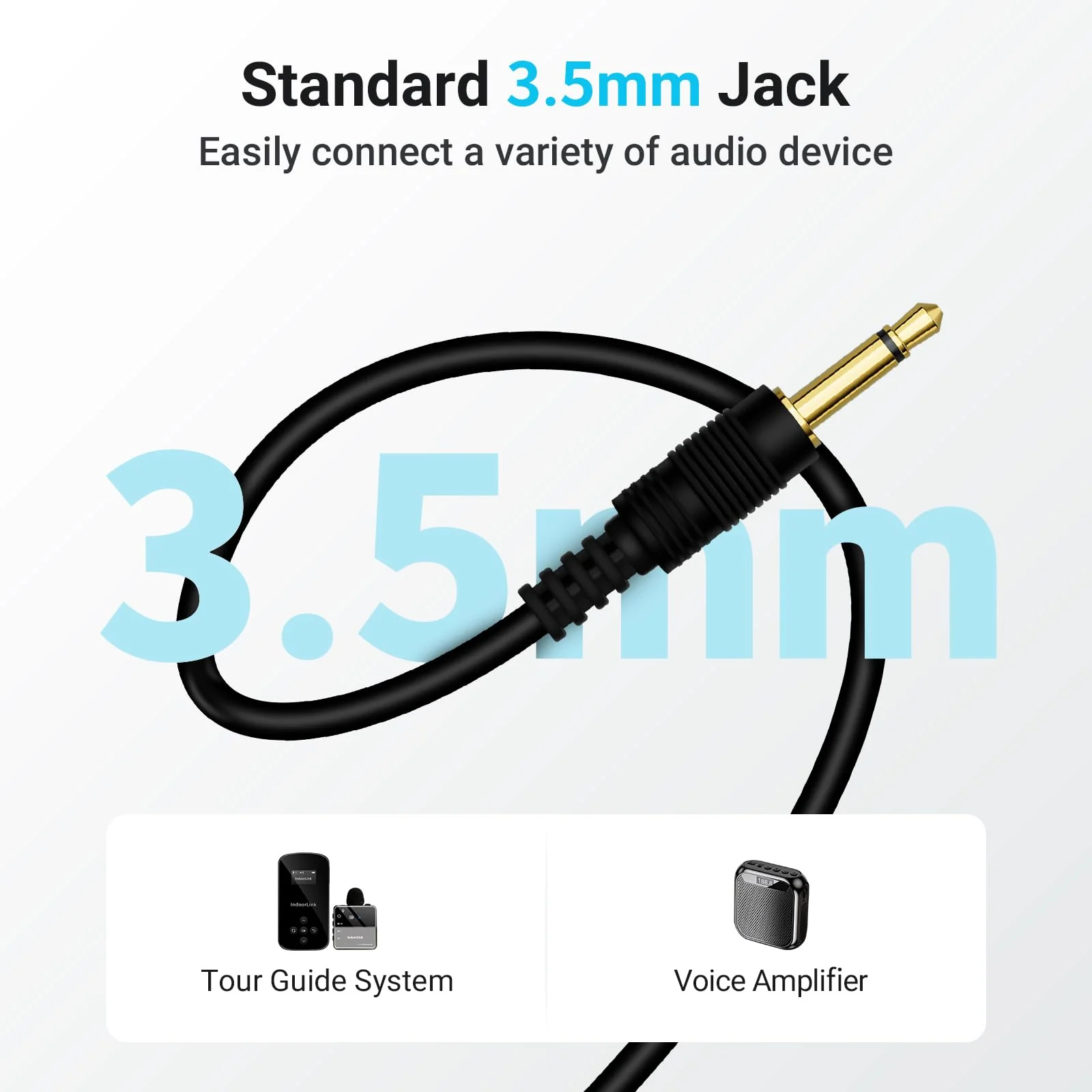 IndoorLink Over Ear Headworn Microphone for Churches, Factory/Museum Visit, Exhibition, Court. - Image 5
