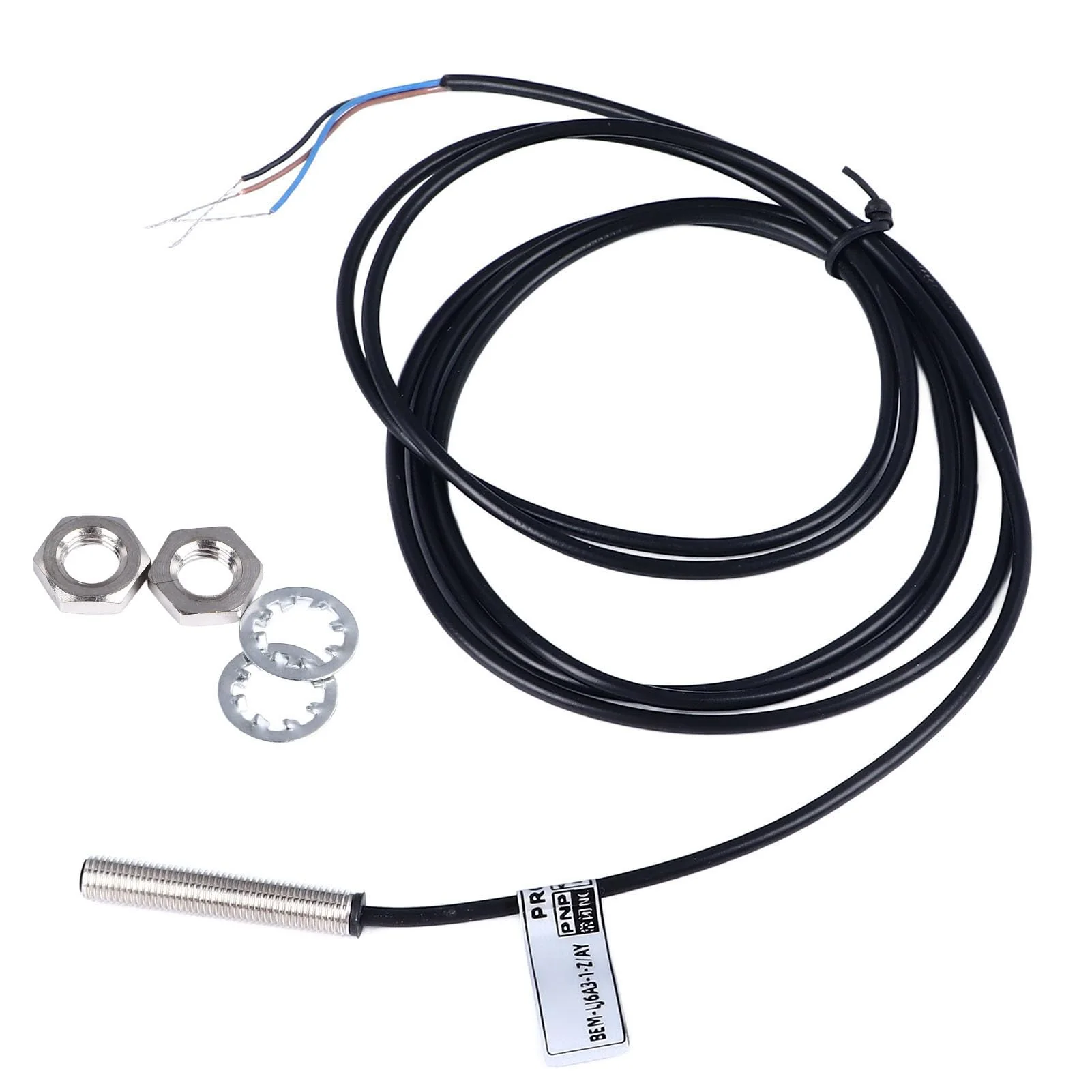 Inductive Proximity Sensor, DC6-36V M6 Mini Proximity Switch Made of Nickel-Plated Brass, 1 mm Detection Distance for Object Detection - Image 2