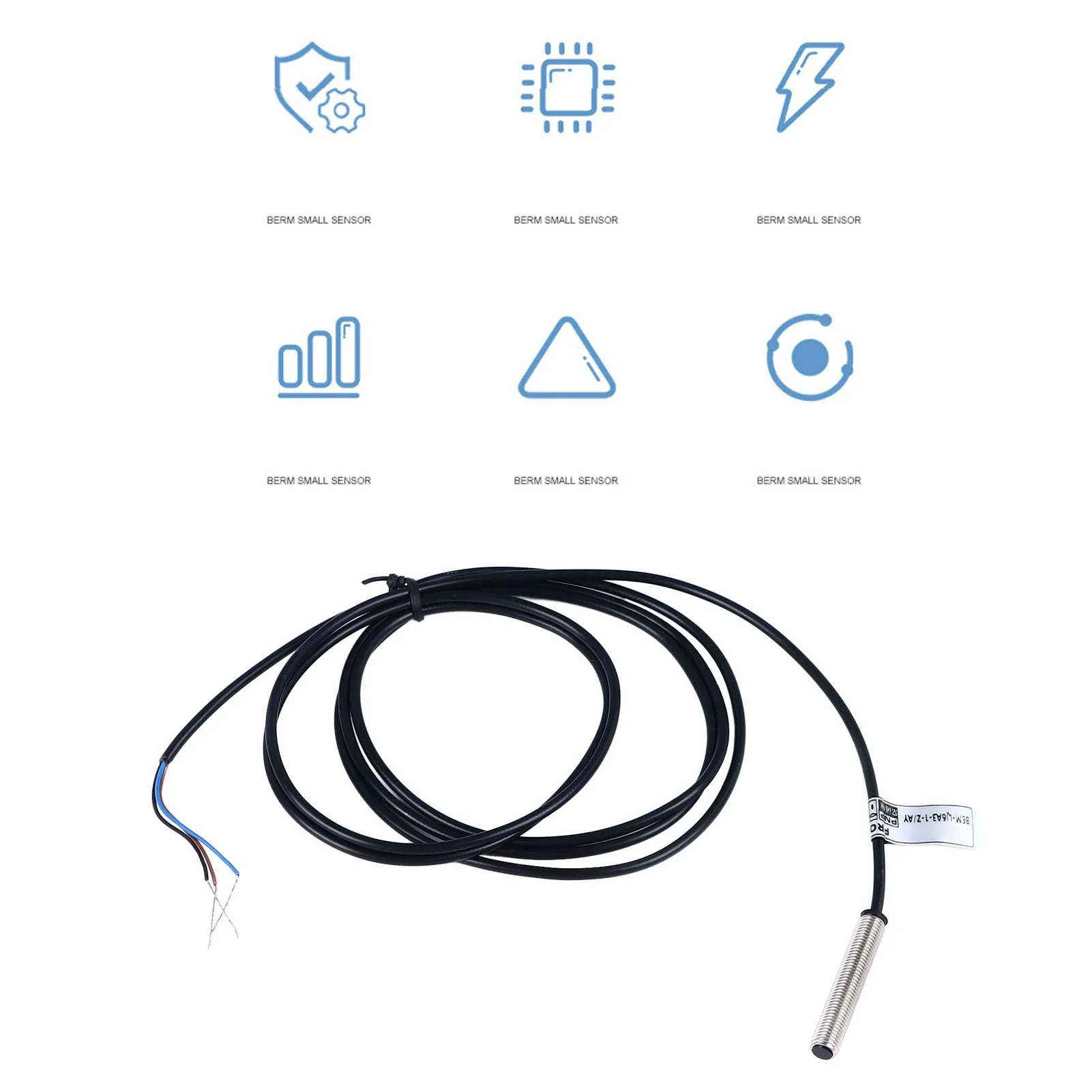 Inductive Proximity Sensor, DC6-36V M6 Mini Proximity Switch Made of Nickel-Plated Brass, 1 mm Detection Distance for Object Detection - Image 3