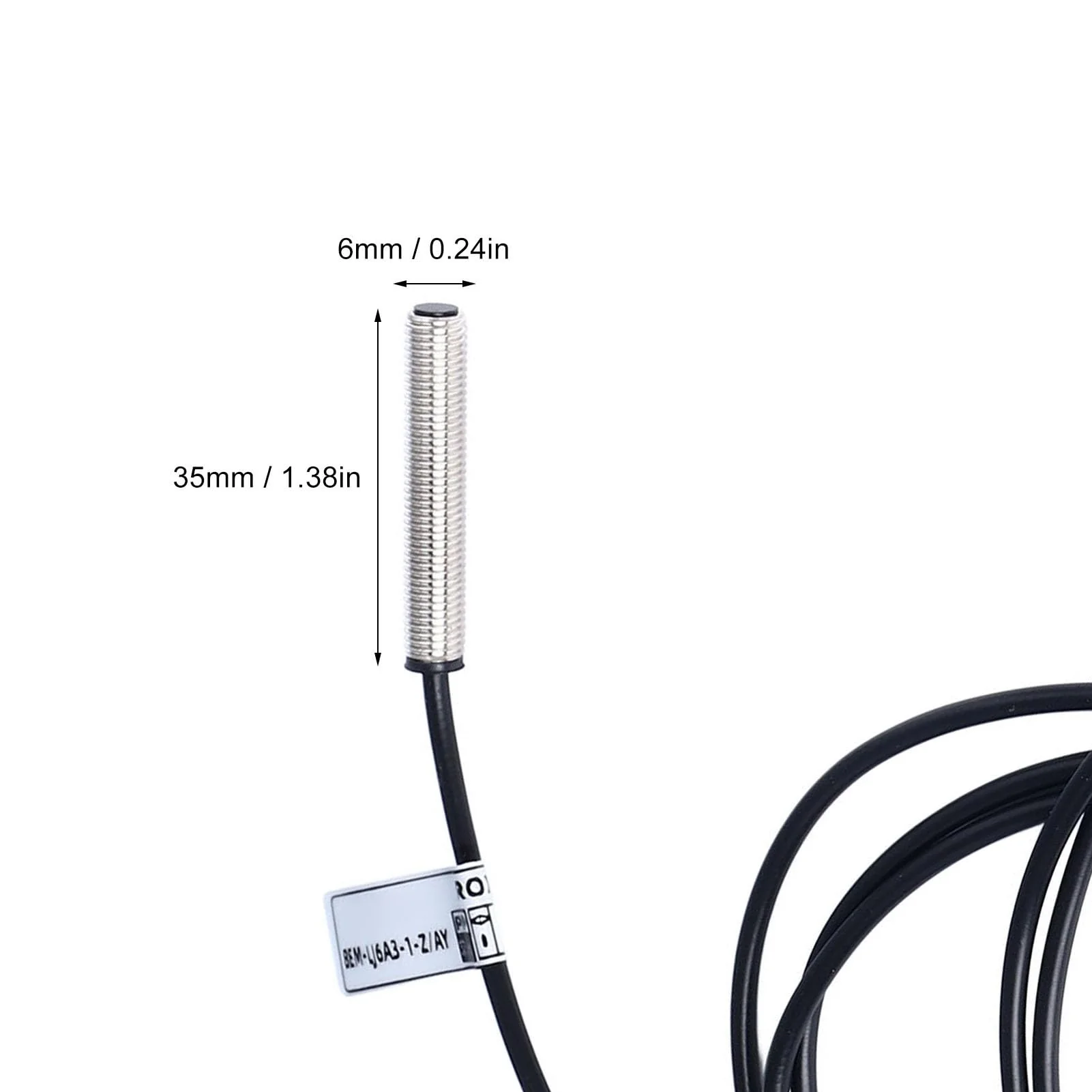 Inductive Proximity Sensor, DC6-36V M6 Mini Proximity Switch Made of Nickel-Plated Brass, 1 mm Detection Distance for Object Detection - Image 7