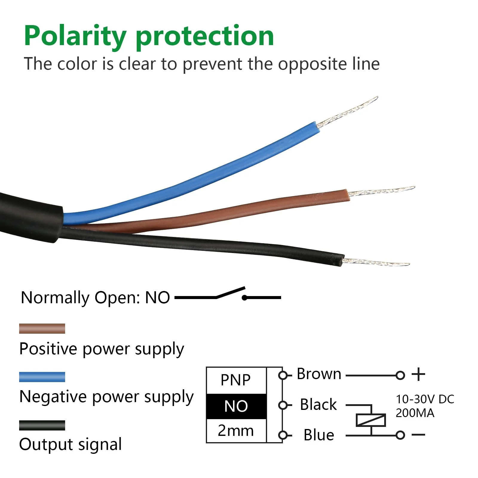 Inductive Proximity Sensor Switch LJ8A3-2-Z,M8,DC10-30V,NO, PNP 300mA,2mm Detecting Distance,3 Wire NO - Image 4