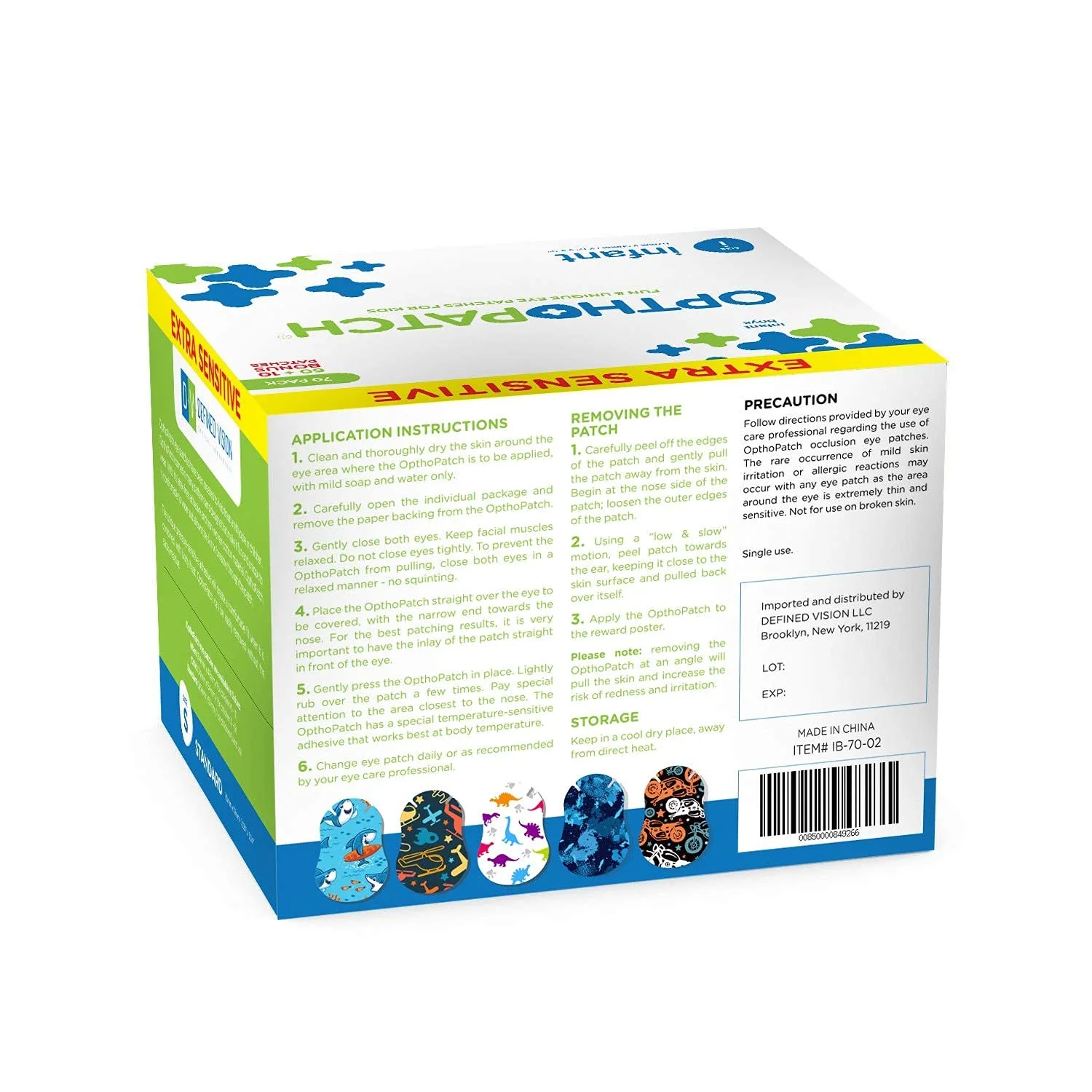 Infants Extra Sensitive Adhesive Eye Patch Boys 70 Pack Series II 70 Count (Pack of 1) - Image 7