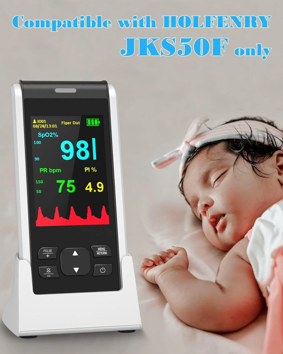 Infants Probes 78.74 in 200 cm Compatible with Hand Pulse Oximeter Model JKS50F 200 cm for infants - Image 7