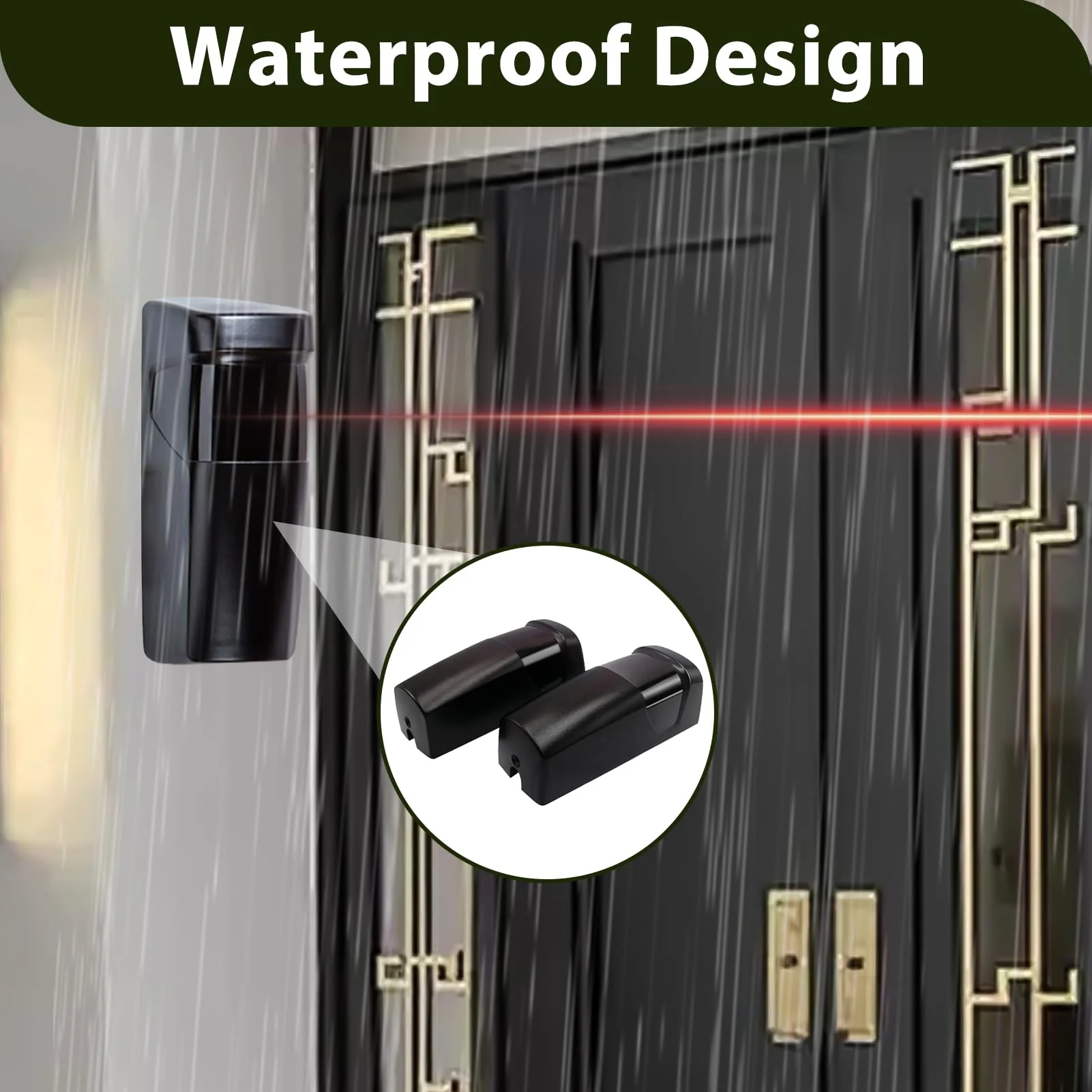 Infrared Sensor Light Beam, Light Barrier Infrared Sensor, IR Light Barrier Sensor, Universal 12/24 V AC/DC, Weatherproof, for Automatic Garage Doors and Gates, Range up to 20 Metres Rechteck - Image 5