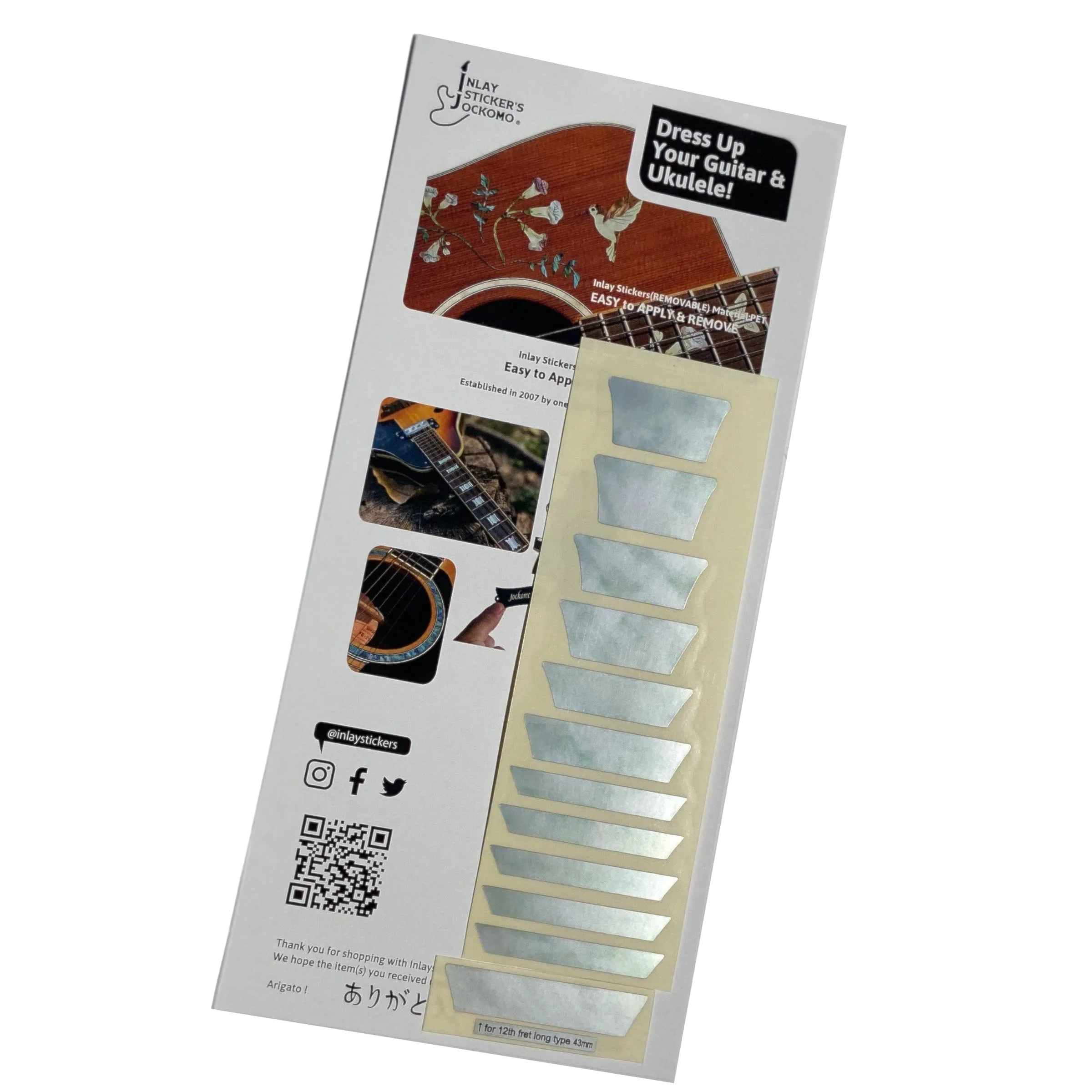 Inlay Sticker/Decal (F-006DT-WT) White Pearl - Image 4