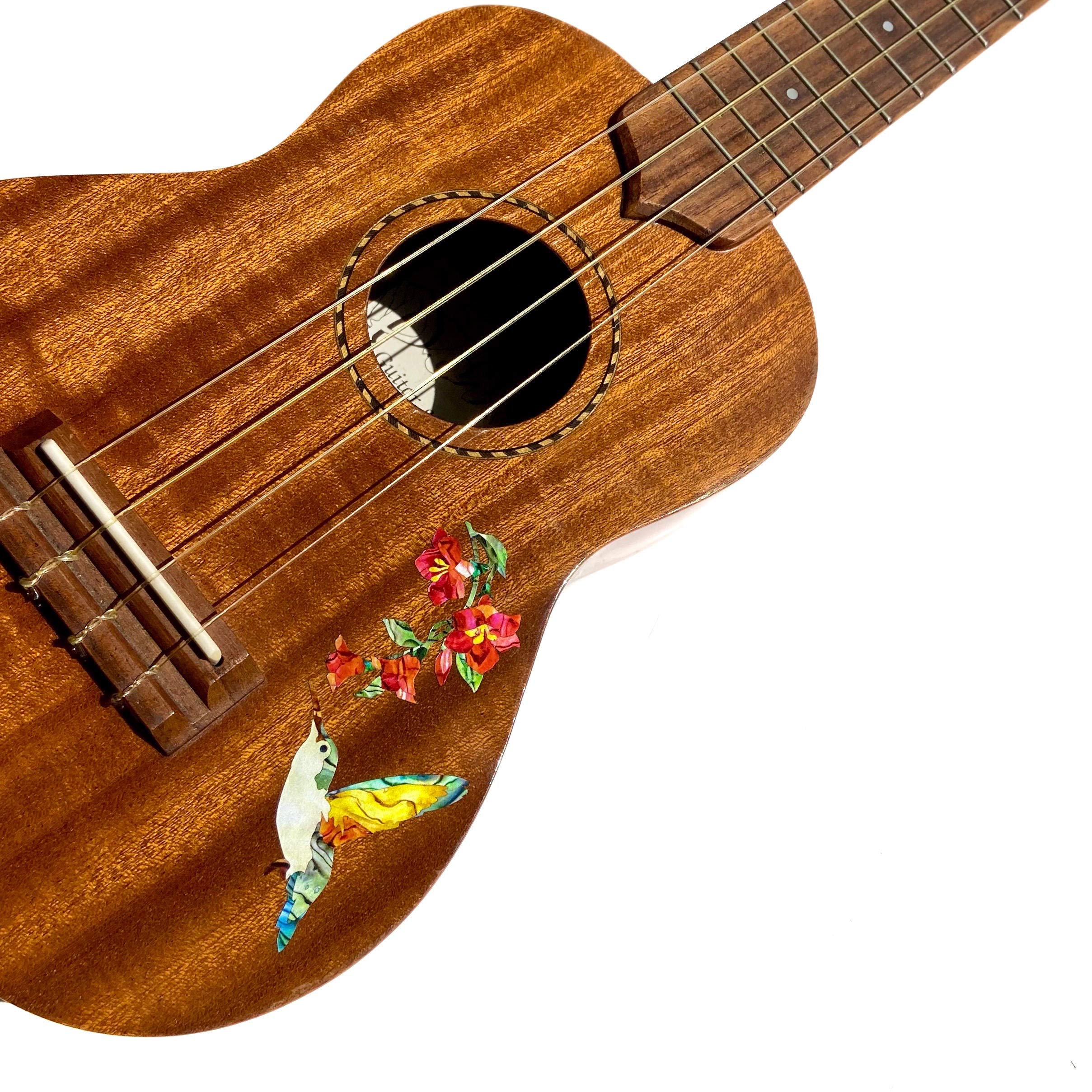 Inlay Sticker Decal for Guitars, Bass & Ukuleles - Hummingbird & Flowers - Image 3