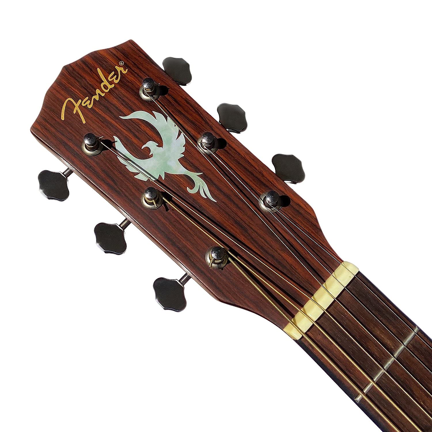 Inlay Sticker for Guitar Headstock - Phoenix Bird - White Pearl White Pearl & Ocher - Image 4