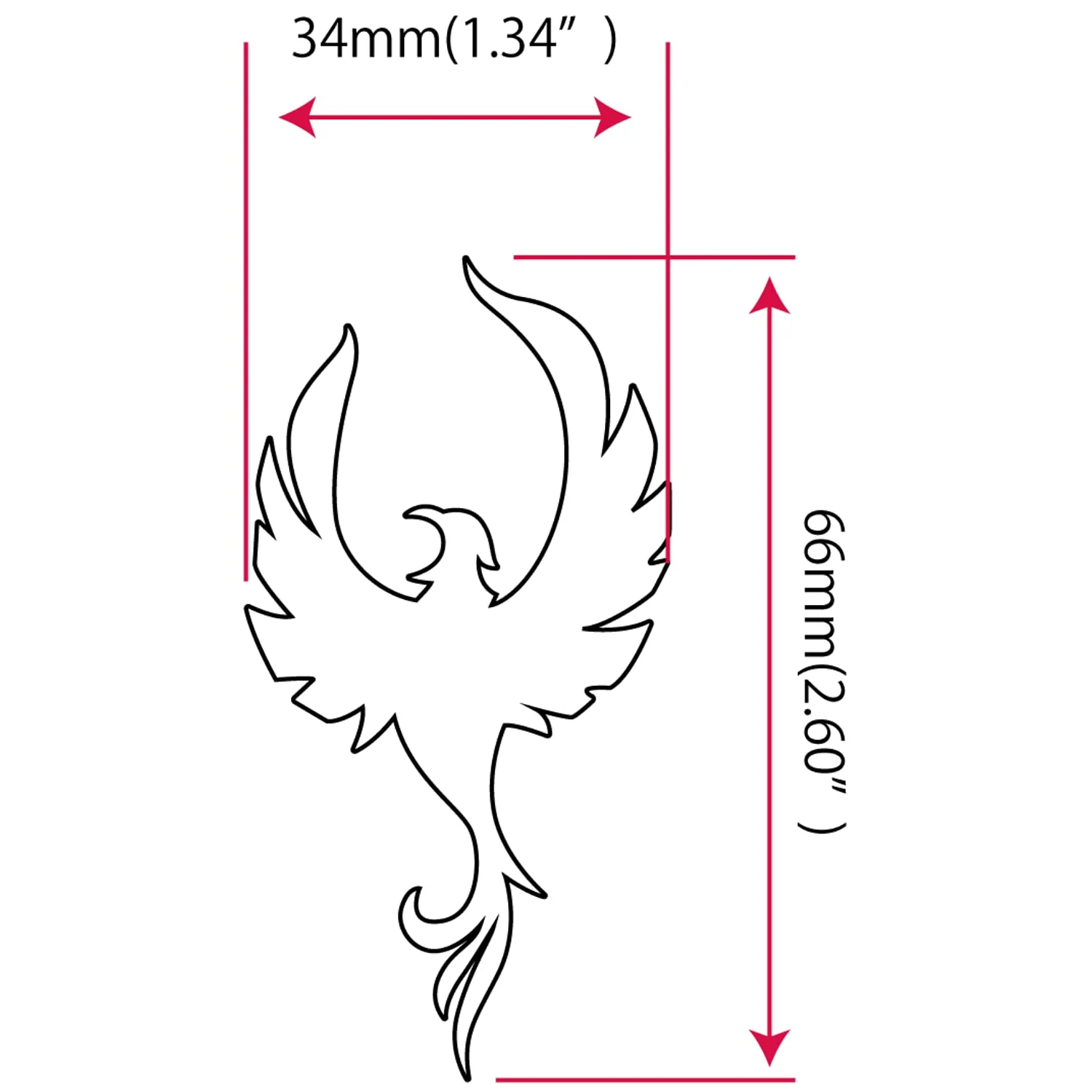 Inlay Sticker for Guitar Headstock - Phoenix Bird - White Pearl White Pearl & Ocher - Image 5