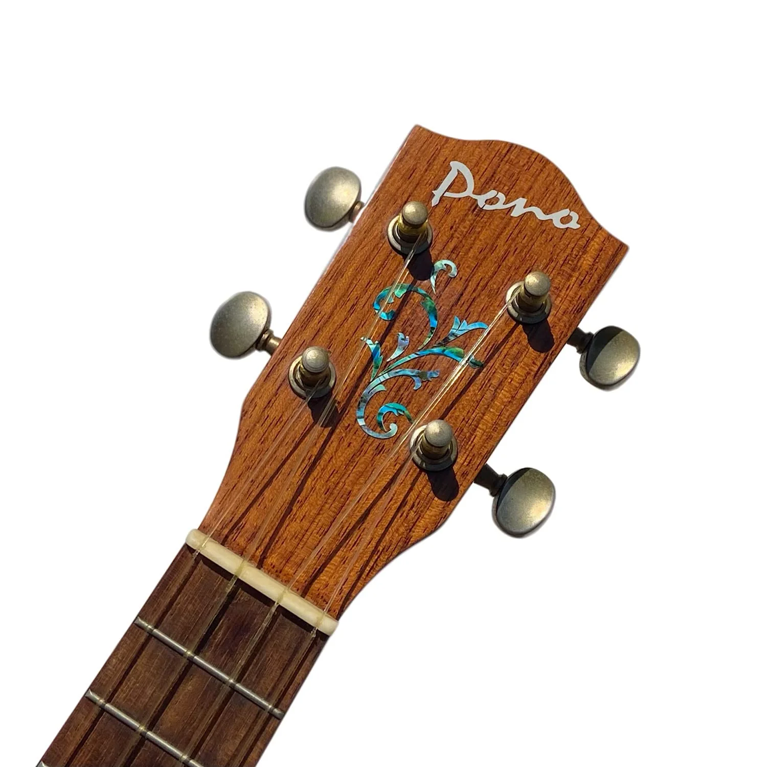 Inlay Stickers for Guitar Headstock - Small Vine (2pcs Set) - White Pearl & Abalone Blue, H-131SV-AZ - Image 3