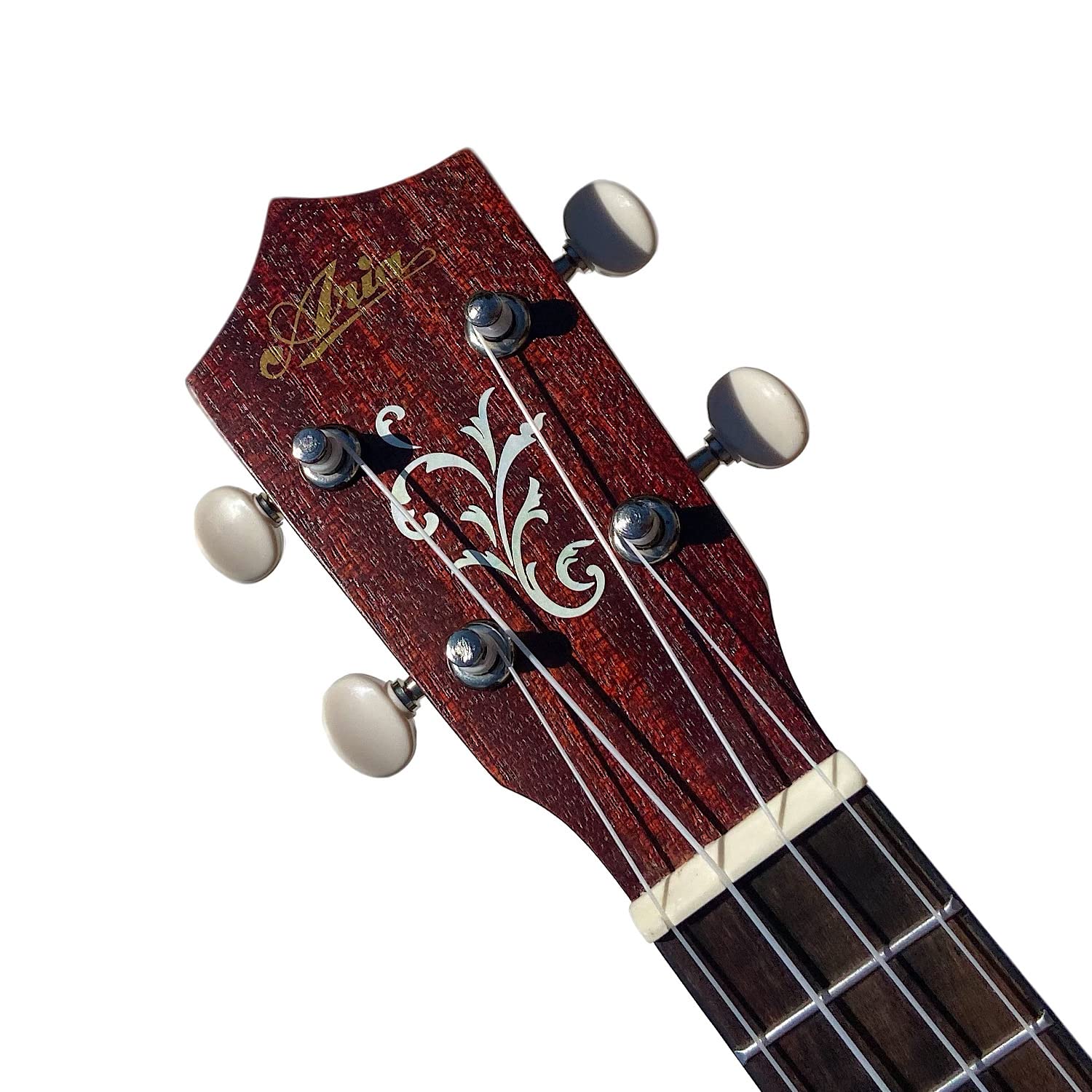 Inlay Stickers for Guitar Headstock - Small Vine (2pcs Set) - White Pearl & Abalone Blue, H-131SV-AZ - Image 4
