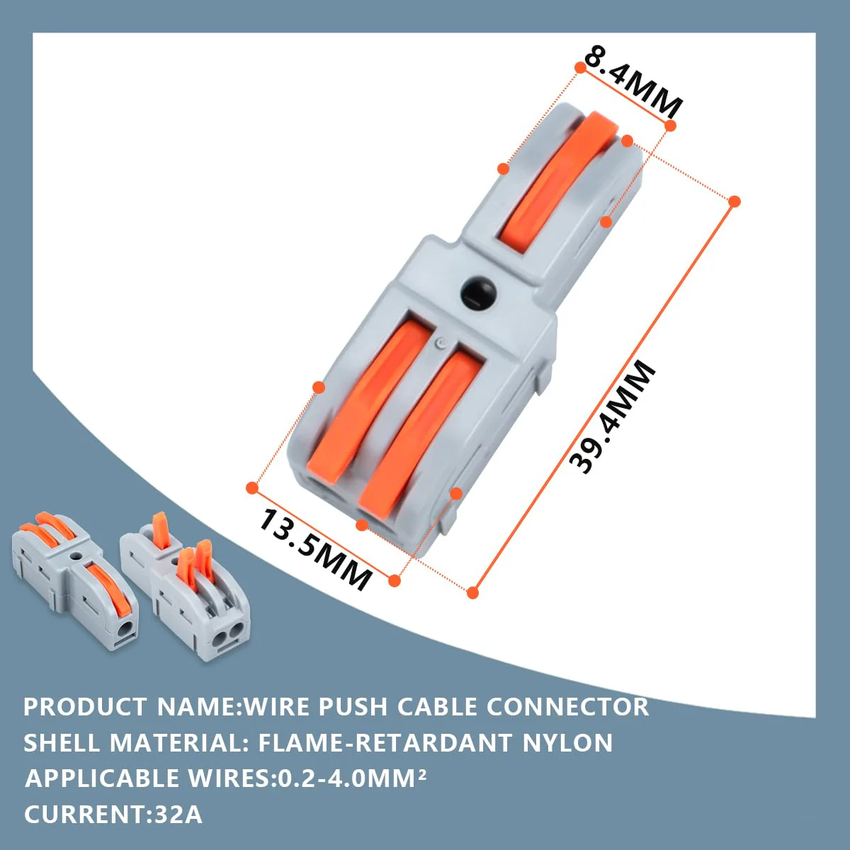 Innfeeltech 10 Pieces Connection Clamp, 1 in 2 Out Connection Clamp, with Lever, Cable Connector with 0.2-4 mm² Conductor Clamp for DIY Projects - Image 2