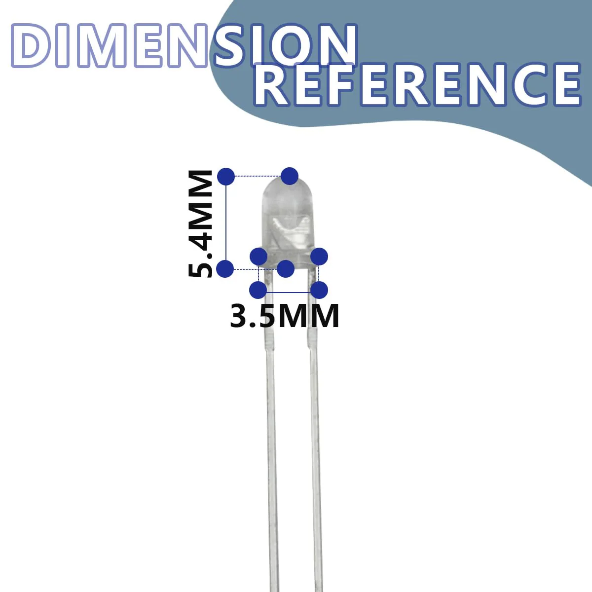 Innfeeltech 100 x 3 mm White LED Diode Lights DC 2.7 V ~ 3.4 V 20 mA 3 mm Electronic Emitting Components Light Emitting Diodes LEDs Bulb 3mm - Image 2