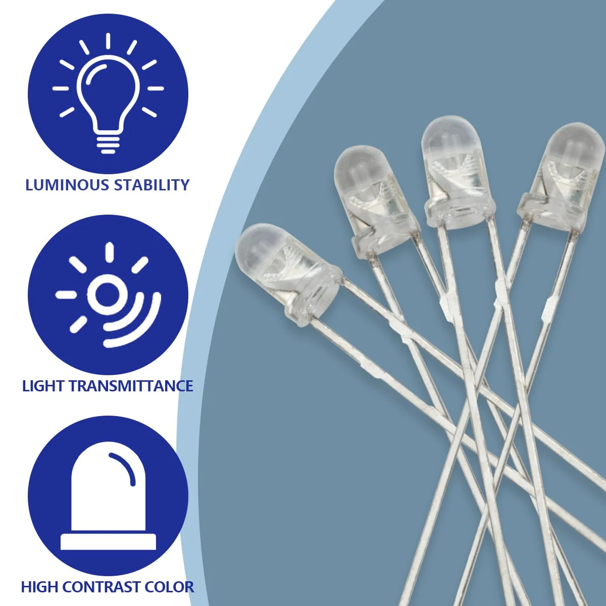 Innfeeltech 100 x 3 mm White LED Diode Lights DC 2.7 V ~ 3.4 V 20 mA 3 mm Electronic Emitting Components Light Emitting Diodes LEDs Bulb 3mm - Image 6