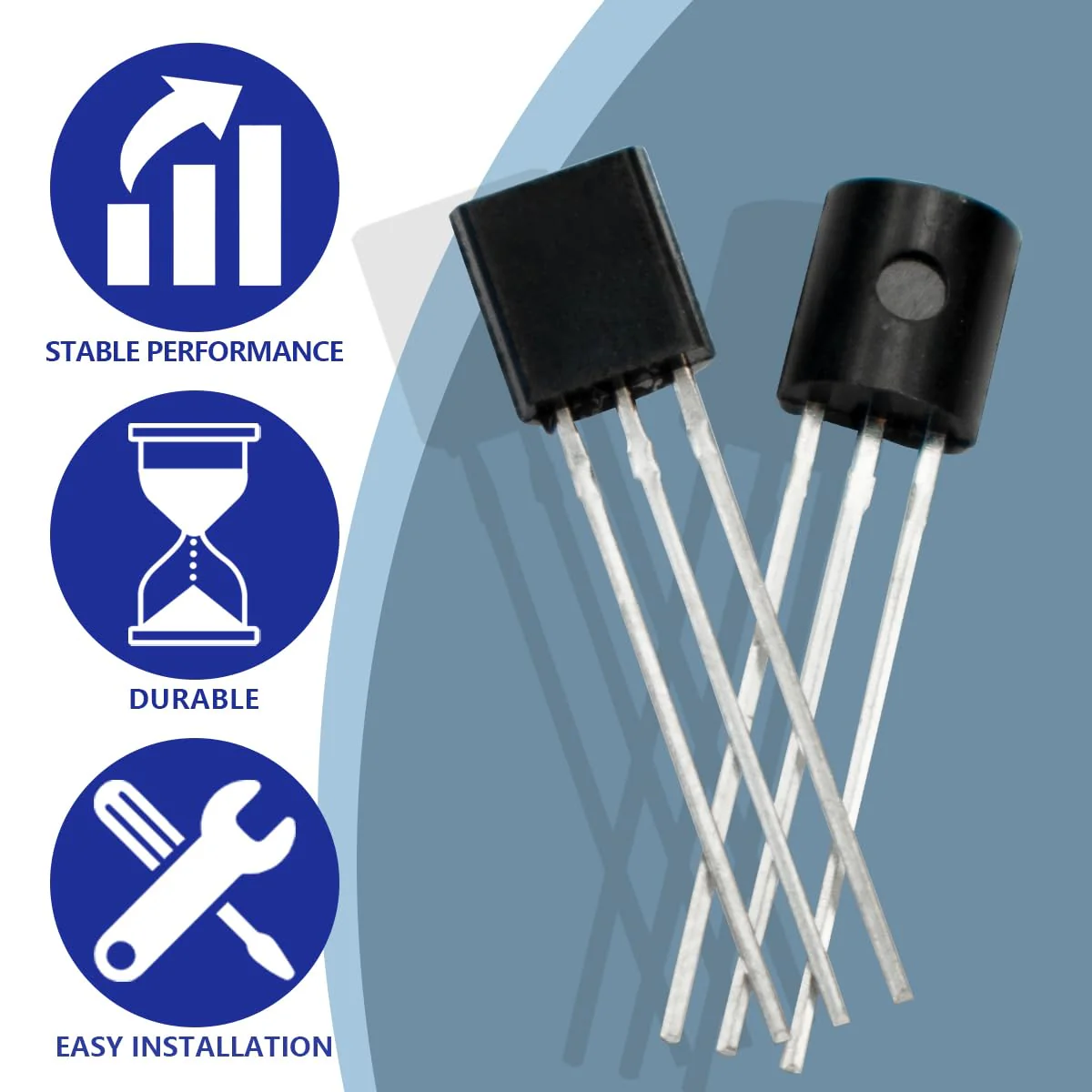 Innfeeltech 50 Pcs BJT Power Transistors Values 2N2222 NPN Power Universal Transistors - Image 6
