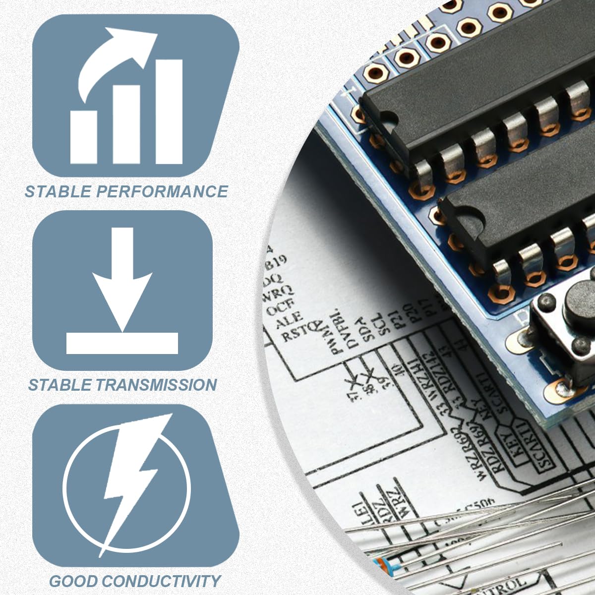 Innfeeltech Timer IC NE555P Generator Single Period Time DIP 8 Double Pole Pack of 50 - Image 6