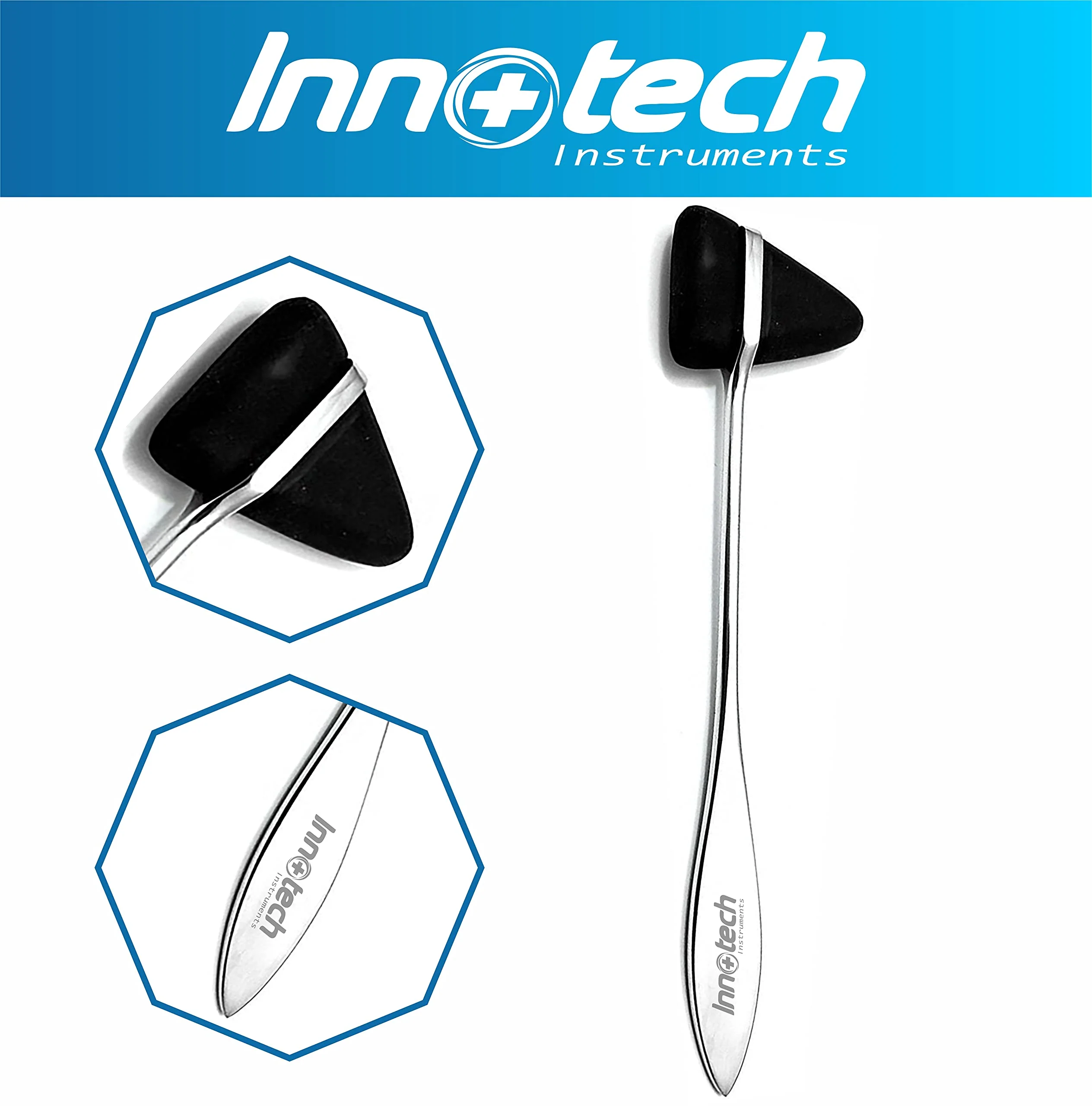 Innotech Instruments Taylor Neurological Reflex Hammer with Colours (Black) black - Image 2