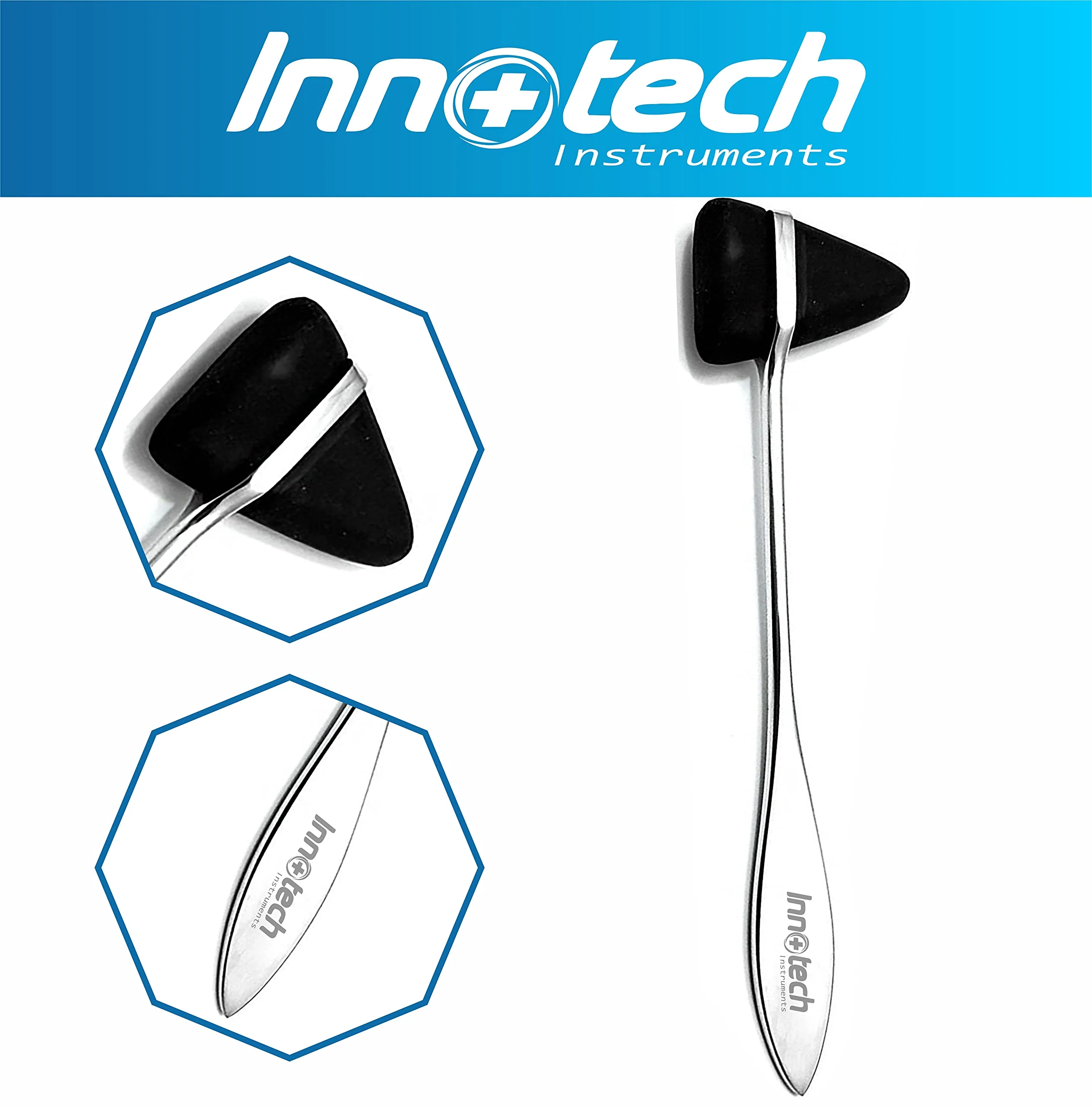Innotech Instruments Taylor Neurological Reflex Hammer with Colours (Black) black - Image 7