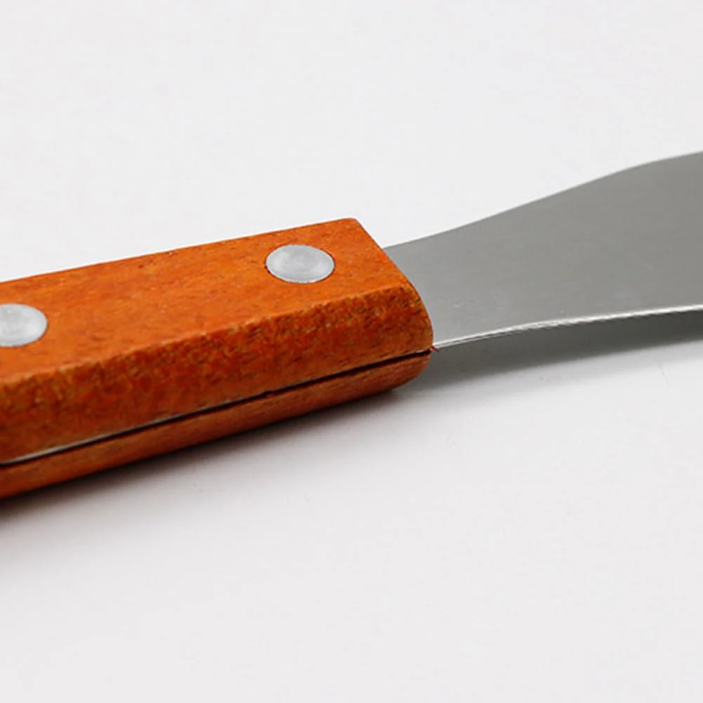 Inokantucy Dental Lab 8 Spatula, Plaster Alignment Mixing Wax End Instrument, Plaster Mixing Knife with Wooden Handle - Image 5
