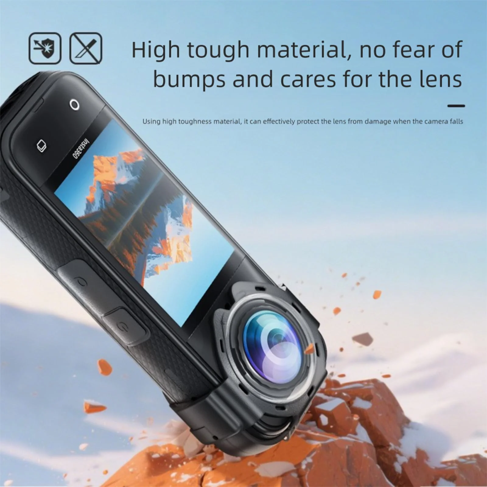 Insta 360 X5 Premium Glass Lens Guard Set for Insta360 X 5 X5 Protective Cover Case Cap Anti-fog Snap-on Protective Mirror - Image 8