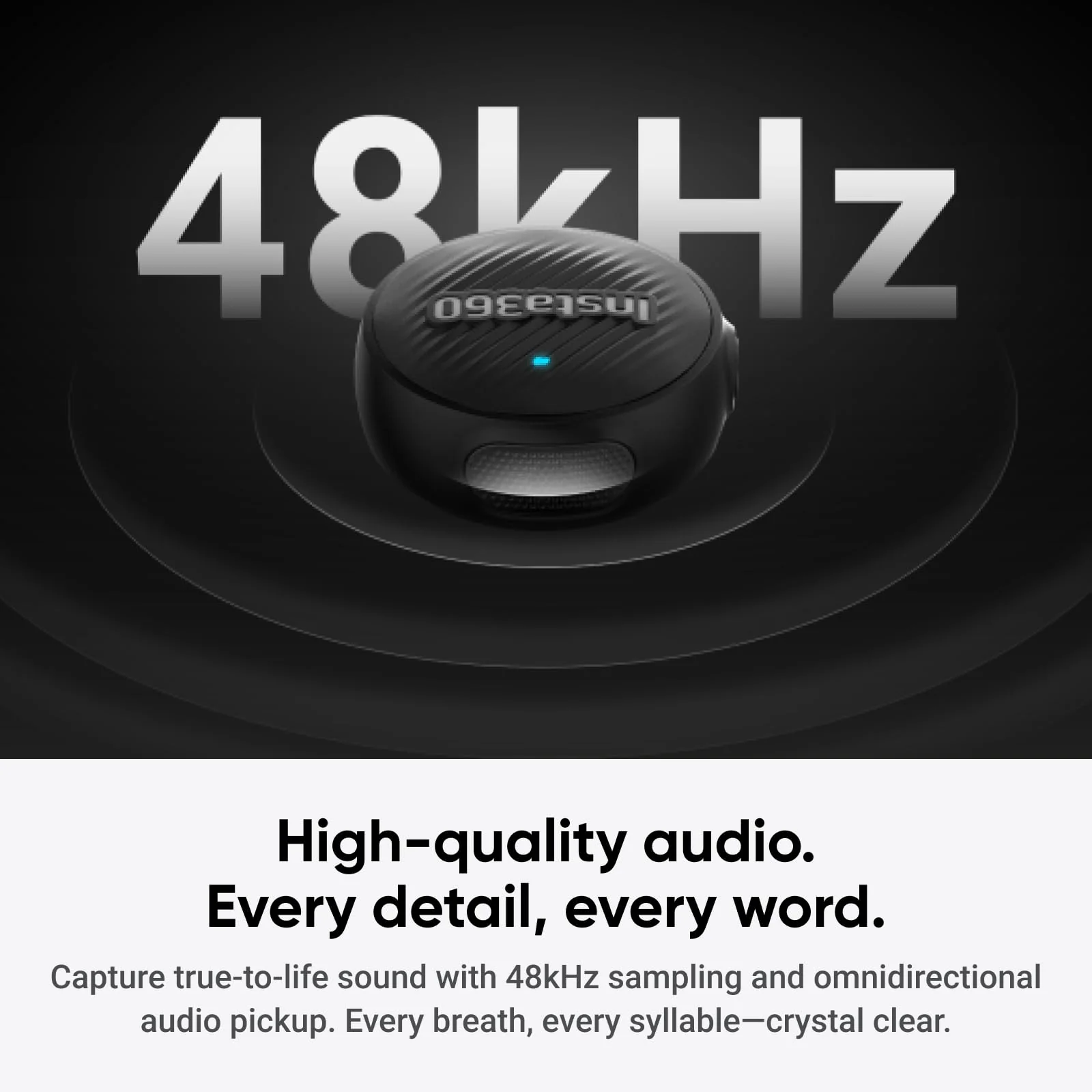 Insta360 Mic Air Transmitter, 7.9g Ultralight, Wireless Microphone, Noise Cancelling, Vlog, Streaming, Compatible X5/X4/Ace Pro 2/GO Ultra - Image 3