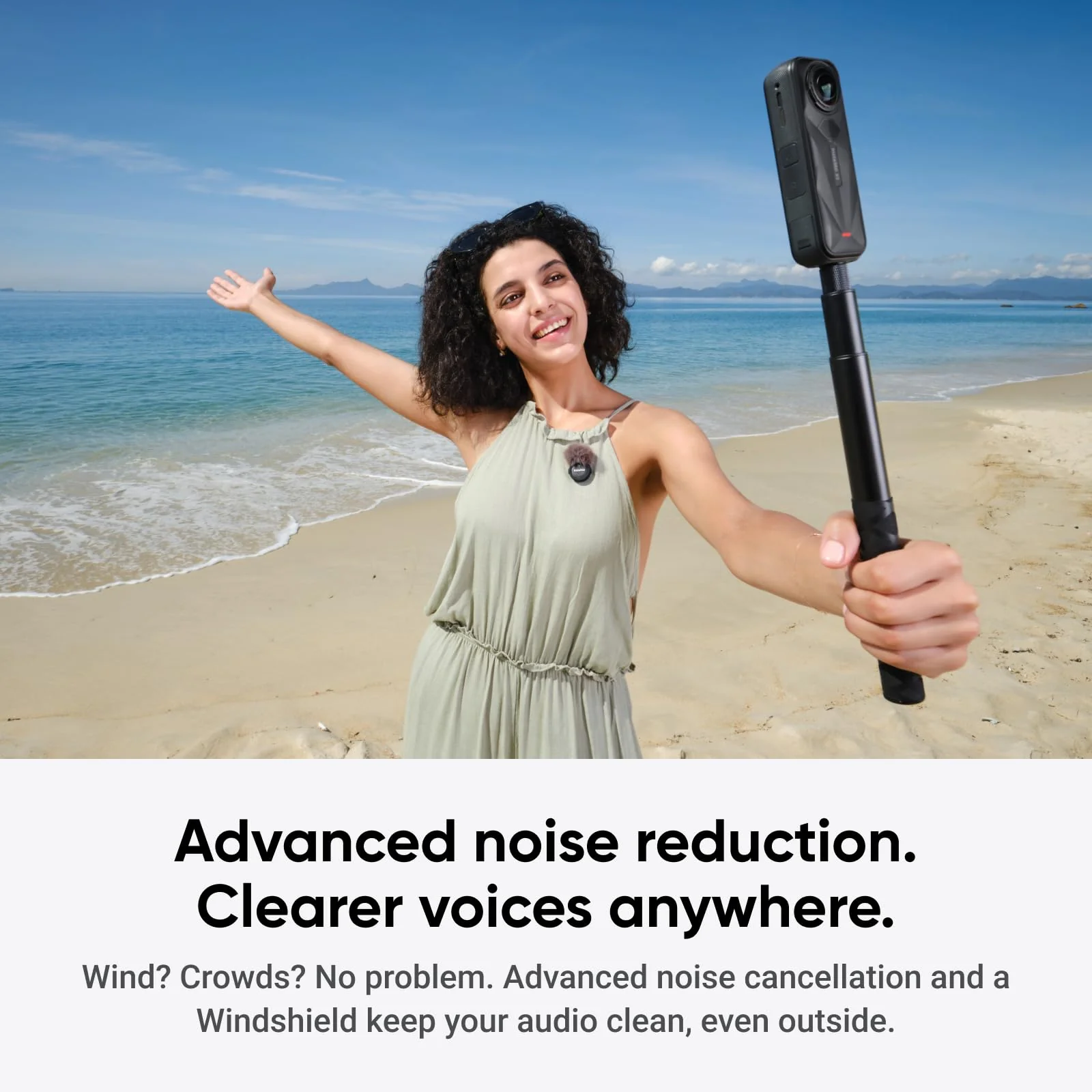 Insta360 Mic Air Transmitter, 7.9g Ultralight, Wireless Microphone, Noise Cancelling, Vlog, Streaming, Compatible X5/X4/Ace Pro 2/GO Ultra - Image 4