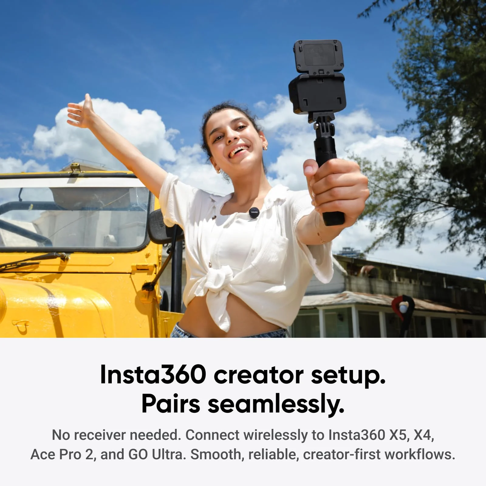Insta360 Mic Air Transmitter, 7.9g Ultralight, Wireless Microphone, Noise Cancelling, Vlog, Streaming, Compatible X5/X4/Ace Pro 2/GO Ultra - Image 5