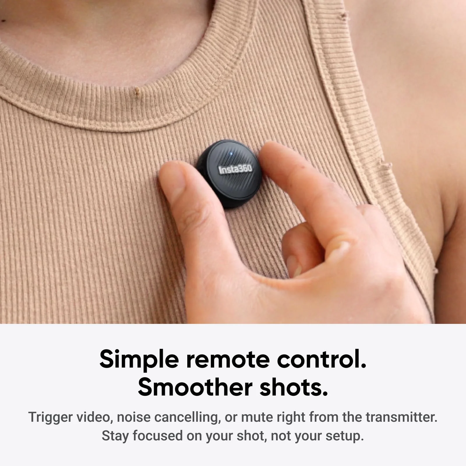Insta360 Mic Air Transmitter, 7.9g Ultralight, Wireless Microphone, Noise Cancelling, Vlog, Streaming, Compatible X5/X4/Ace Pro 2/GO Ultra - Image 6