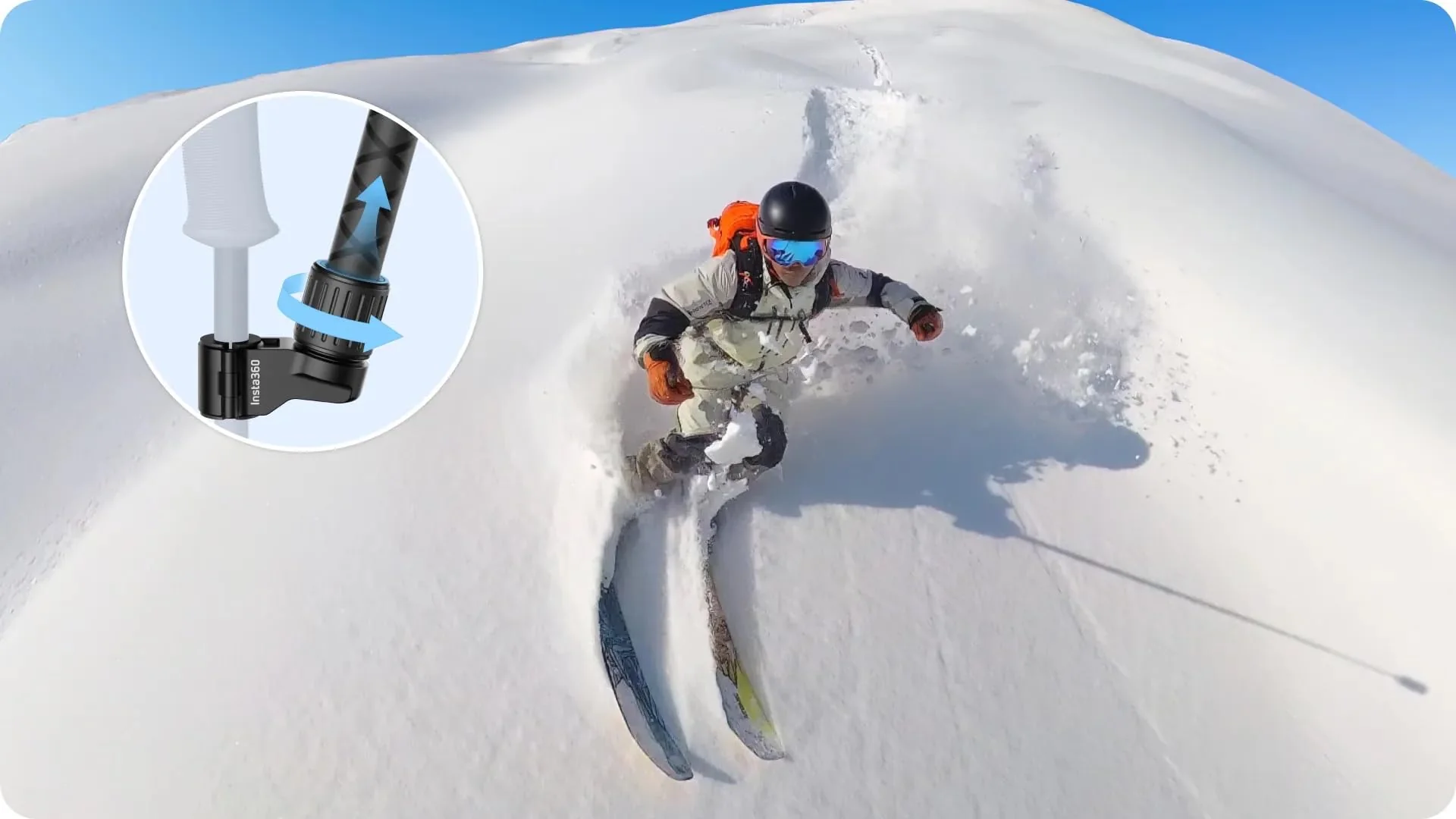Insta360 Ski Pole Mount for Action Cameras, compatiable X3/ ACE/ACE PRO/ONE RS/X2, GoPro Hero12/11/10/9, DJI OSMO Action 4/3/2 (ski Pole Mount only), Black, CINSBAVQ-ALT4 ski pole mount only - Image 6