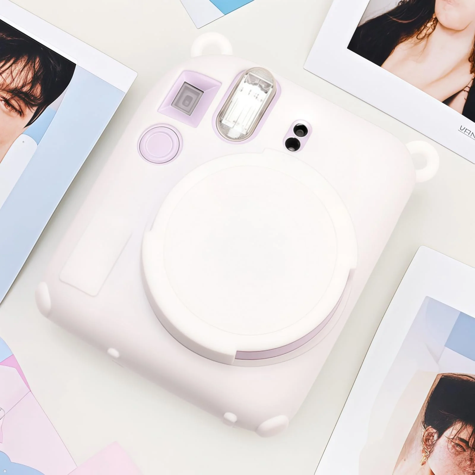 Instant Mini 12 Camera Protective Case Compatible with Instax Mini 12, Soft Case Cover Rubber Camera Sleeve with Removable Lens Cover, Includes Wrist Strap (White) White - Image 6