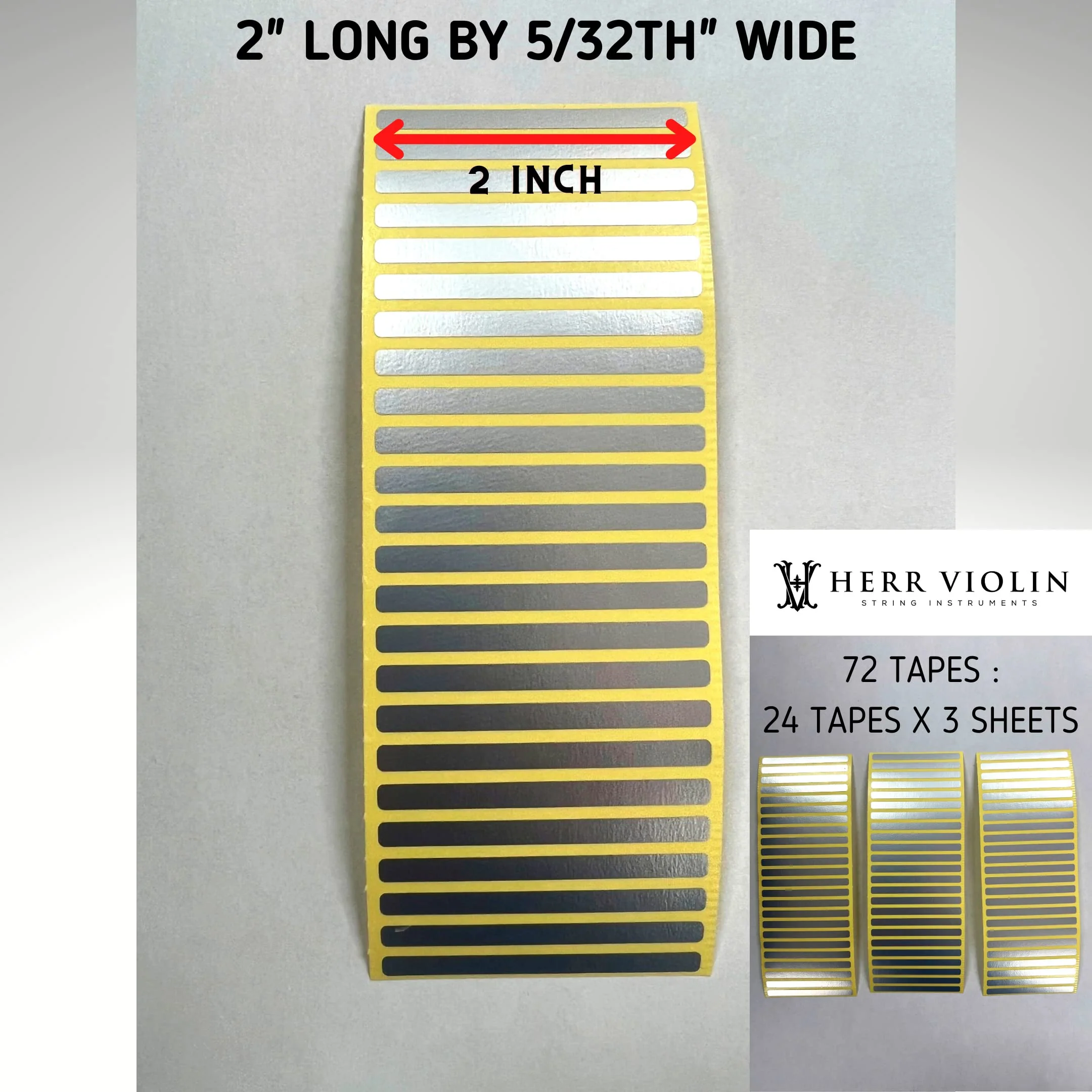 Instrument Fingerboard Tape for Violin and Viola, String Instrument fingerboard Tapes, Note Positioning tape, Sliver - Image 2