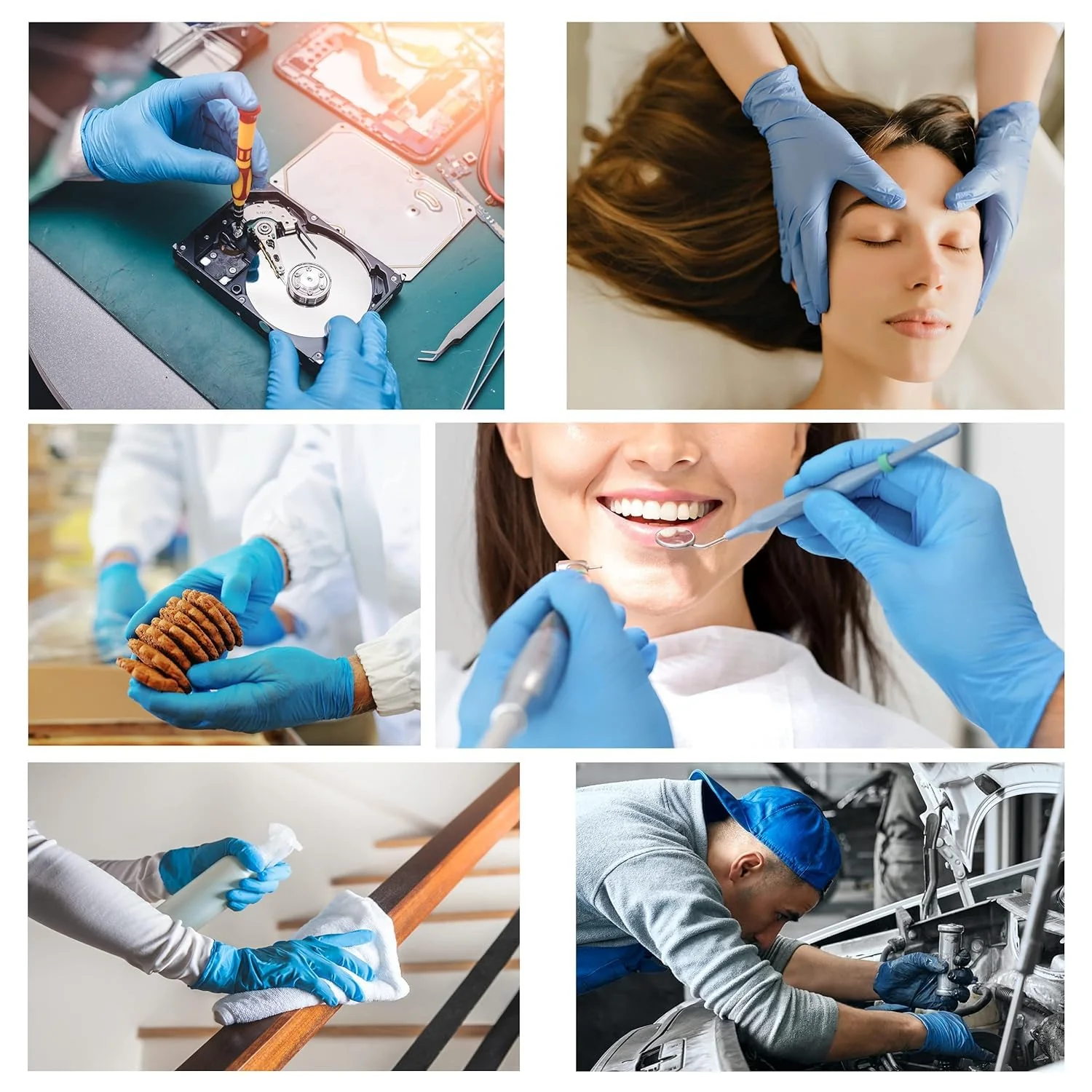Intco Medical – 100 x Medical Disposable Gloves Made of Tear-Resistant Nitrile – Latex and Powder-Free for Flawless Skin Compatibility – Can be Used in Chemical, Food & Cleaning Industry (M) - Image 4