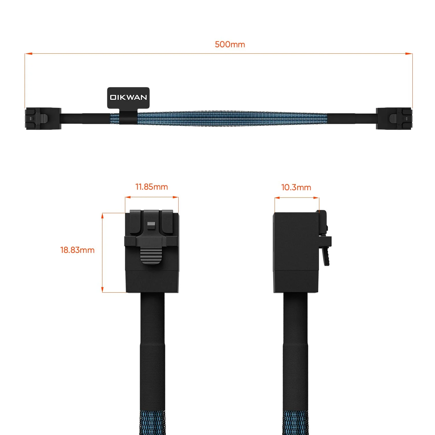 Internal HD Mini SAS SFF-8643 to SFF-8643, Internal Mini SAS to Mini SAS Cable, Compatible with RAID or PCI Express Controller(1.6FT/0.5M) 1.6Feet - Image 7