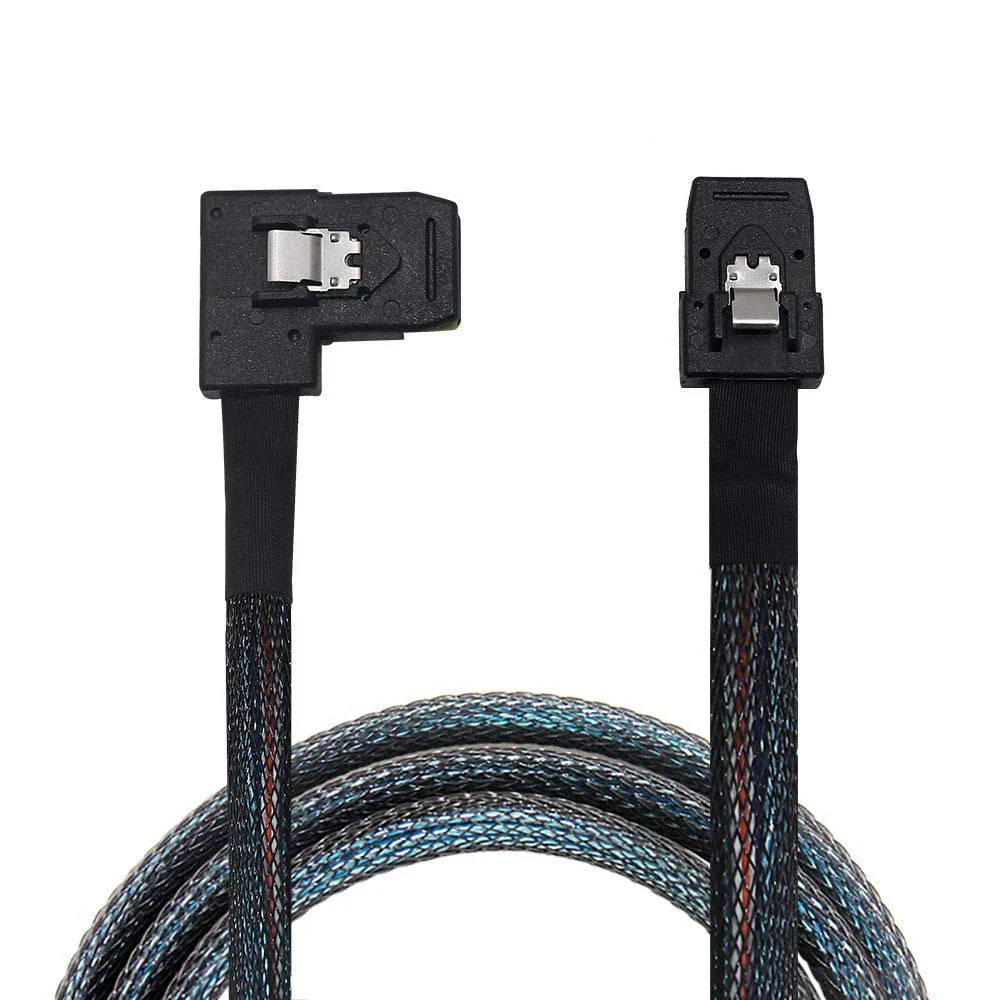 Internal Mini SAS SFF-8087 to Right Angle SFF-8087 Cord, Internal Mini SAS to Mini SAS Cable, Compatible with RAID or PCI Express Controller, 2.5FT /0.75M 2.62FT - Image 5