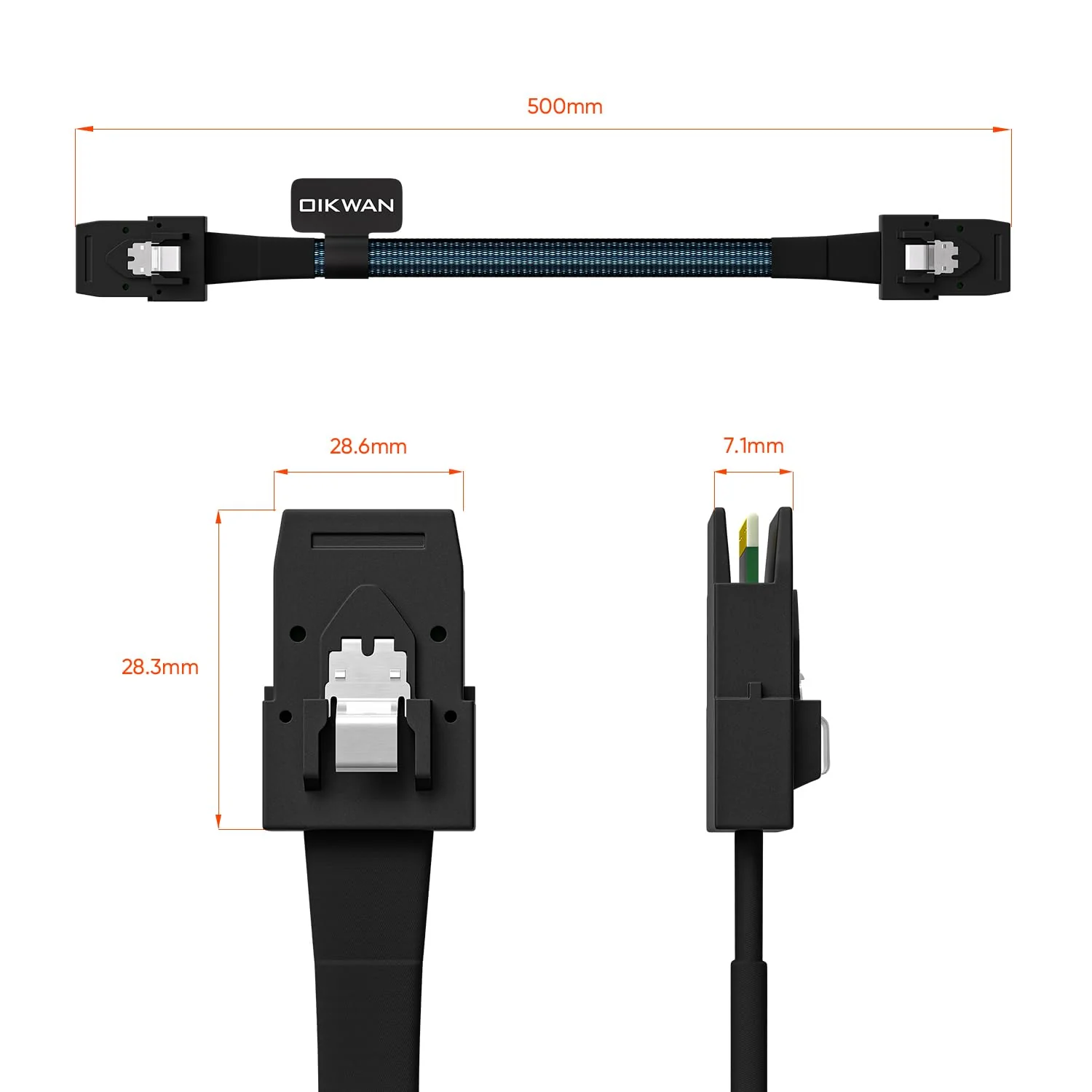 Internal Mini SAS to Mini SAS Cable, SFF8087 36 Pin to SFF8087 36Pin Data Cable Male Cord for Server, Raid Controller, SAS/SATA HBA, Data Storage System-1.6FT… 1.6FT - Image 5